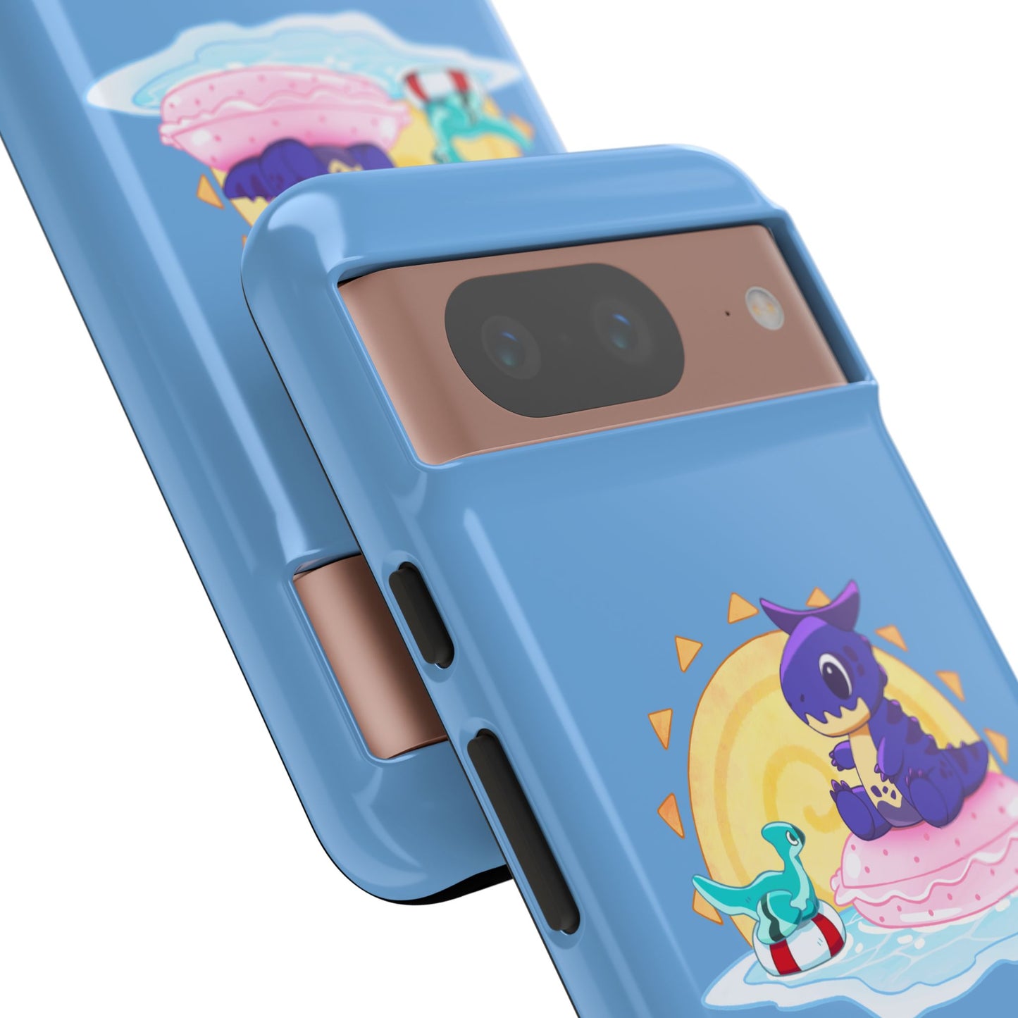 Limited Edition Carnotaurus with Archaeopteryx Sidekick Plushie Concept Art - Phone Case