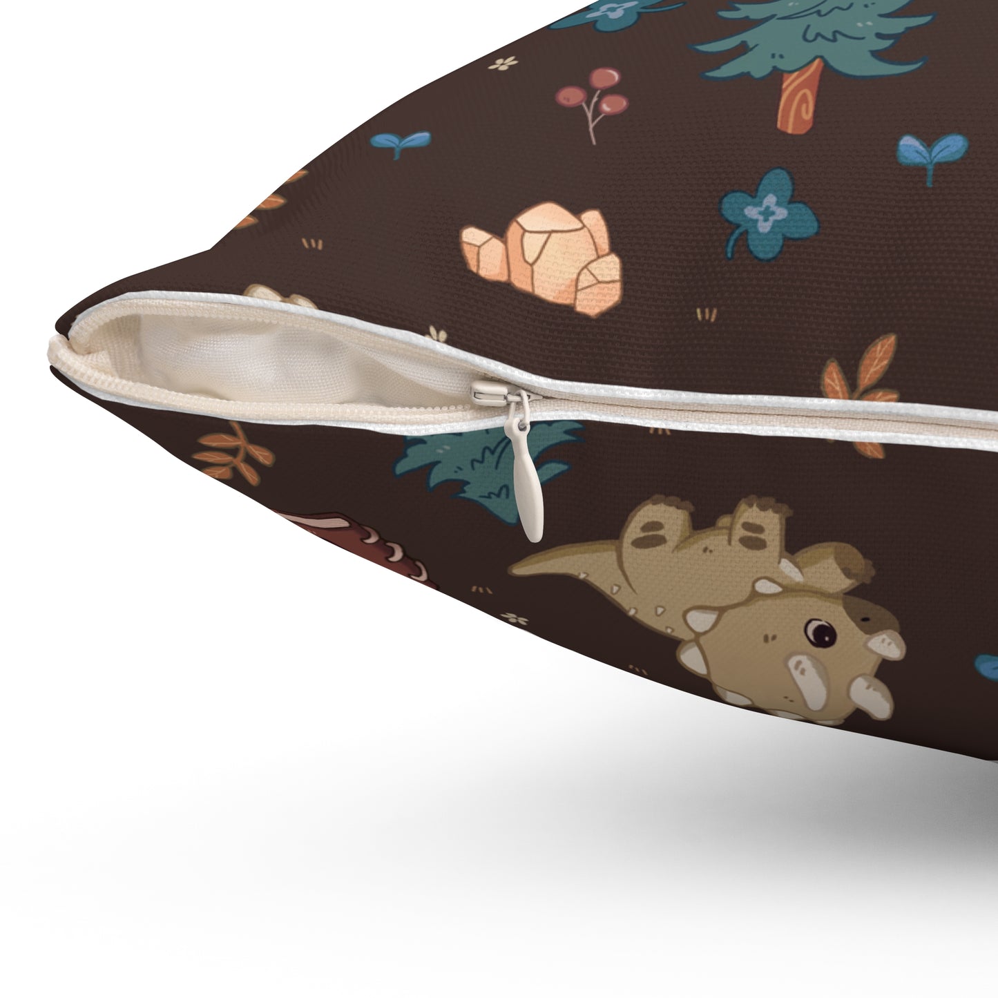 Square Pillow - Roaming Rancher in Truffle Brown