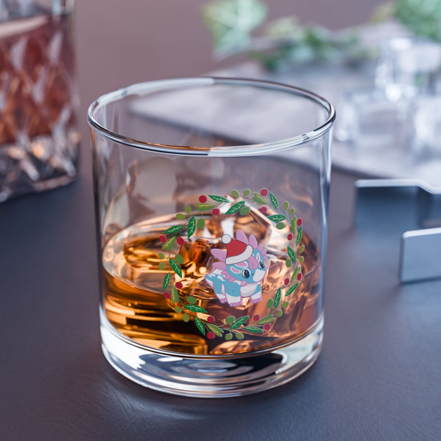 Holiday Retro Collectible Glass - Trans Pride Styracosaurus