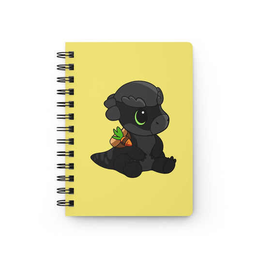 Limited Edition Bonk the Melanistic Pachycephalosaurus Plushie Art - Spiral Bound Journal