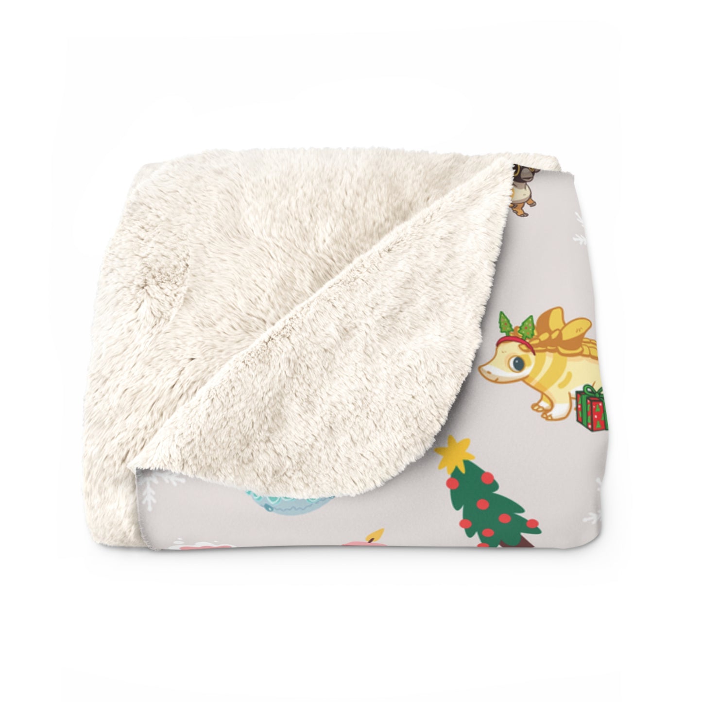 Holiday Dinos - Sherpa Fleece Blanket