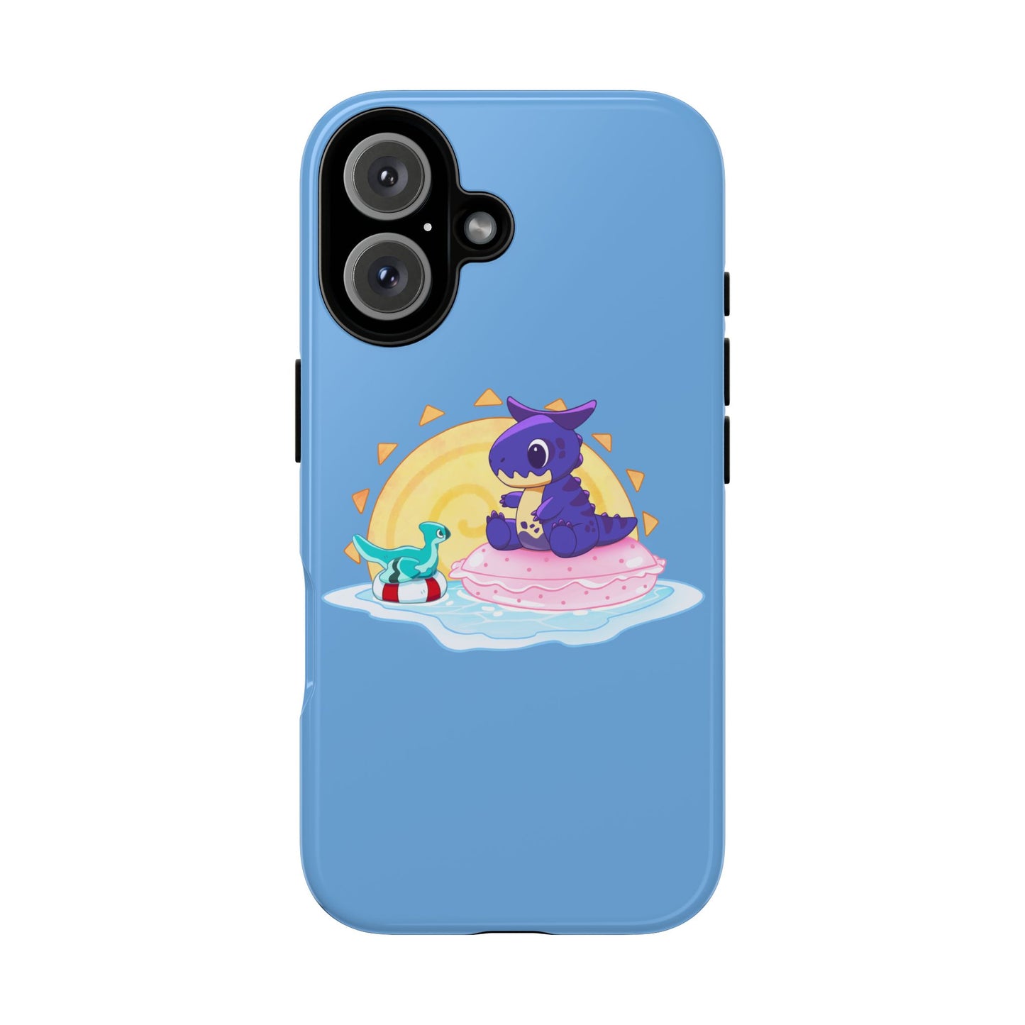 Limited Edition Carnotaurus with Archaeopteryx Sidekick Plushie Concept Art - Phone Case