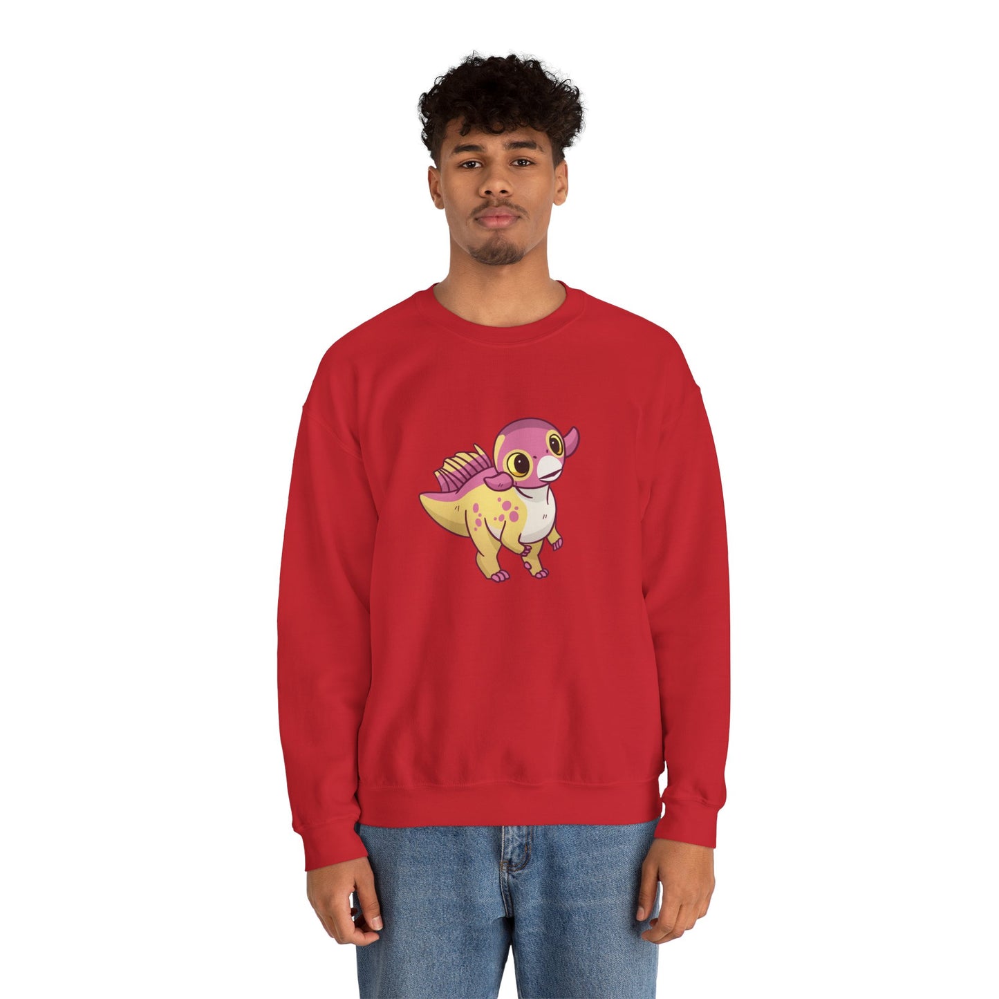 Peach Psittacosaurus - Unisex Heavy Blend™ Crewneck Sweatshirt