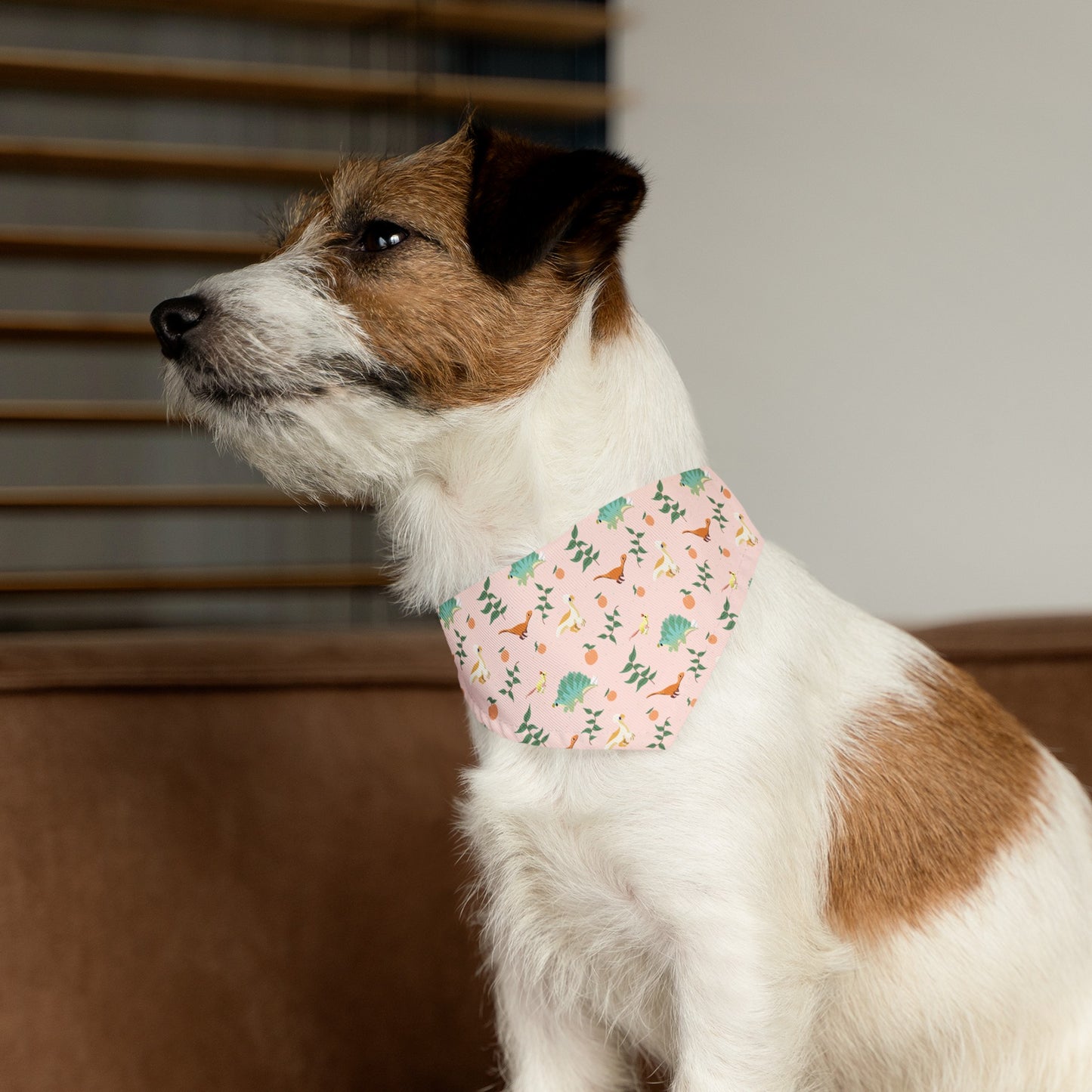 Peach Dinos - Pet Bandana Collar