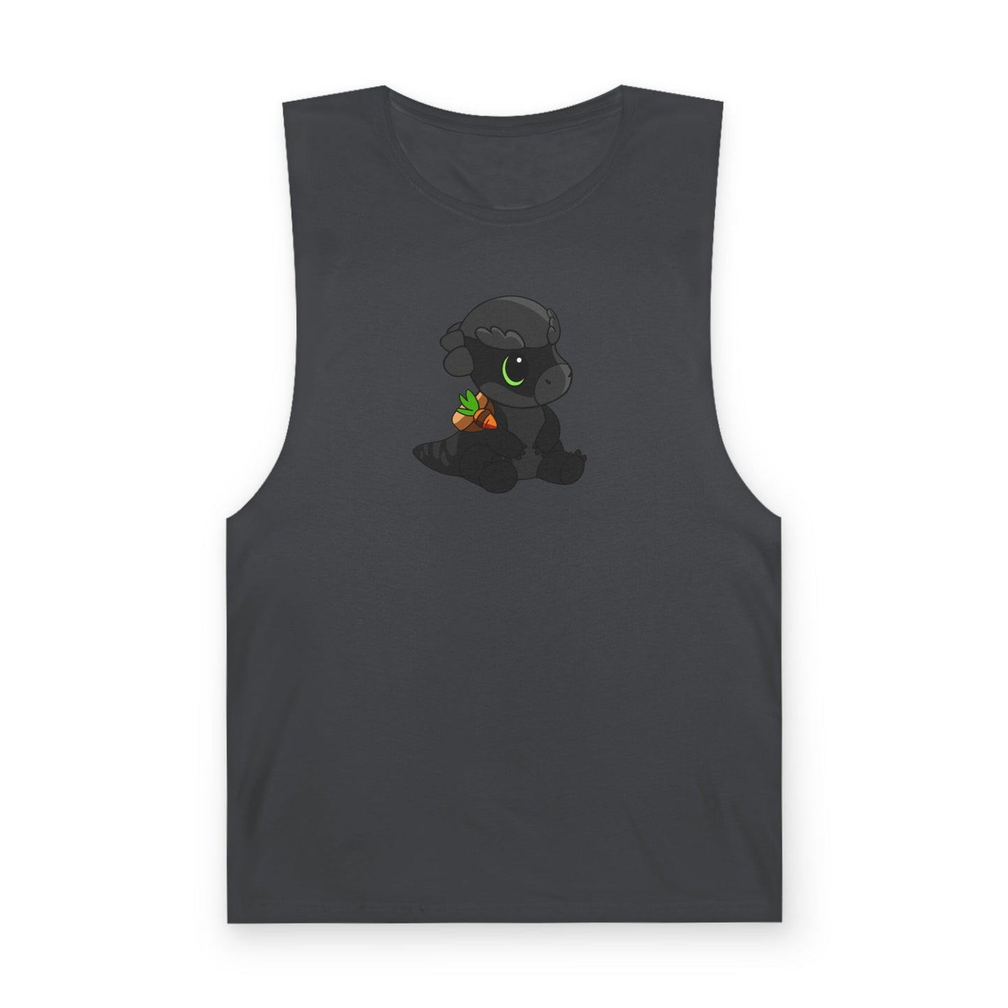 Limited Edition Bonk the Melanistic Pachycephalosaurus Plushie Art - Tank Top