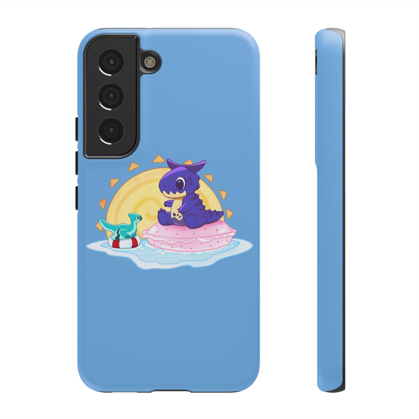 Limited Edition Carnotaurus with Archaeopteryx Sidekick Plushie Concept Art - Phone Case
