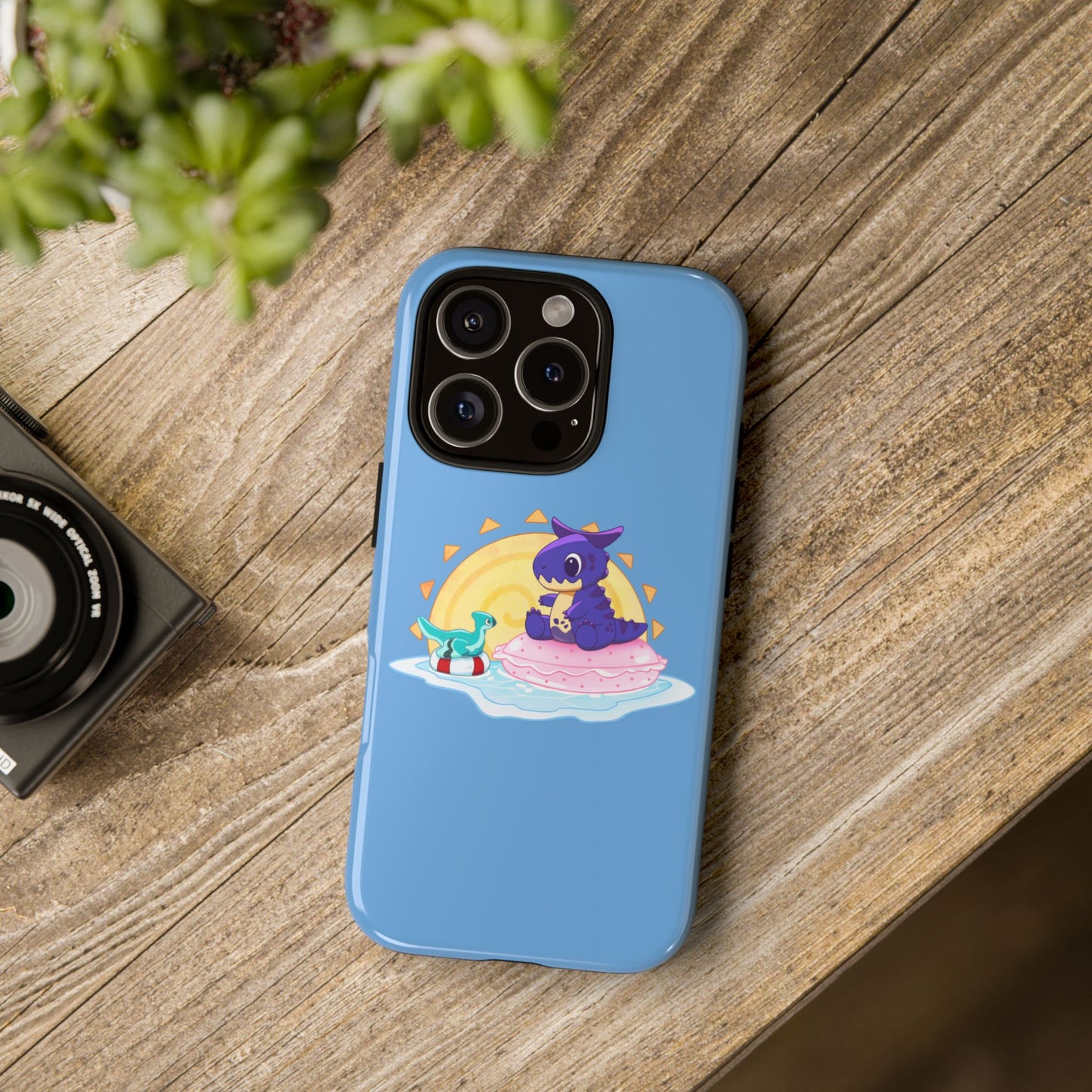 Limited Edition Carnotaurus with Archaeopteryx Sidekick Plushie Concept Art - Phone Case