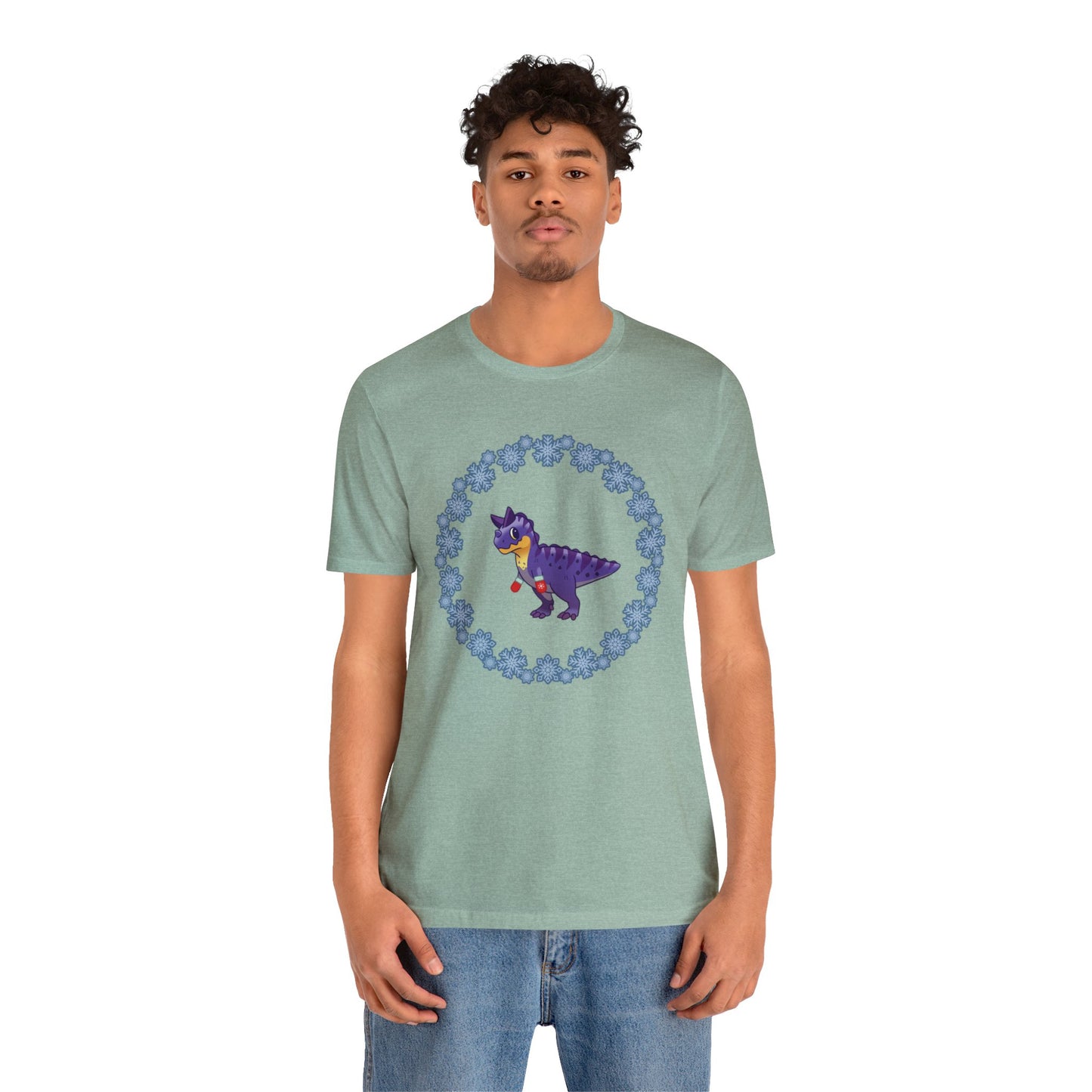 Snowflake Carnotaurus - Unisex Jersey Short Sleeve Tee