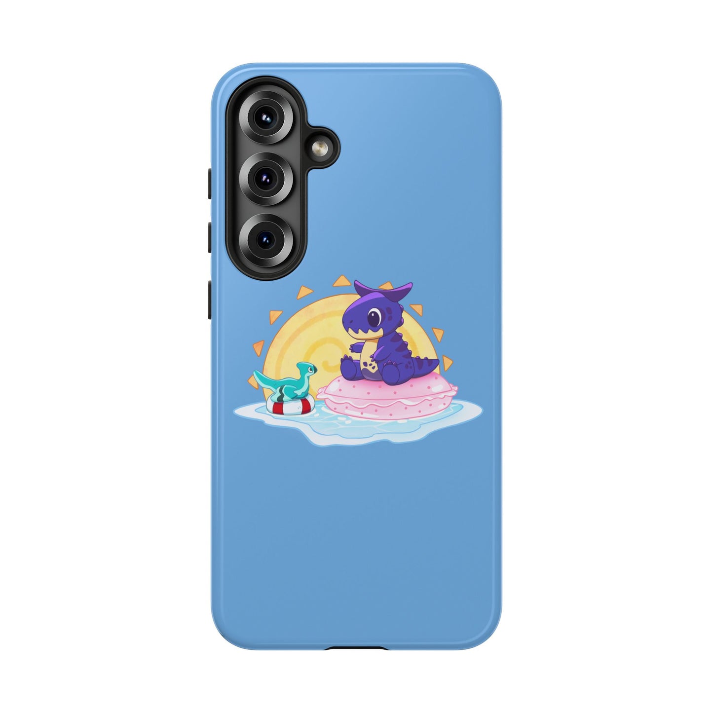 Limited Edition Carnotaurus with Archaeopteryx Sidekick Plushie Concept Art - Phone Case