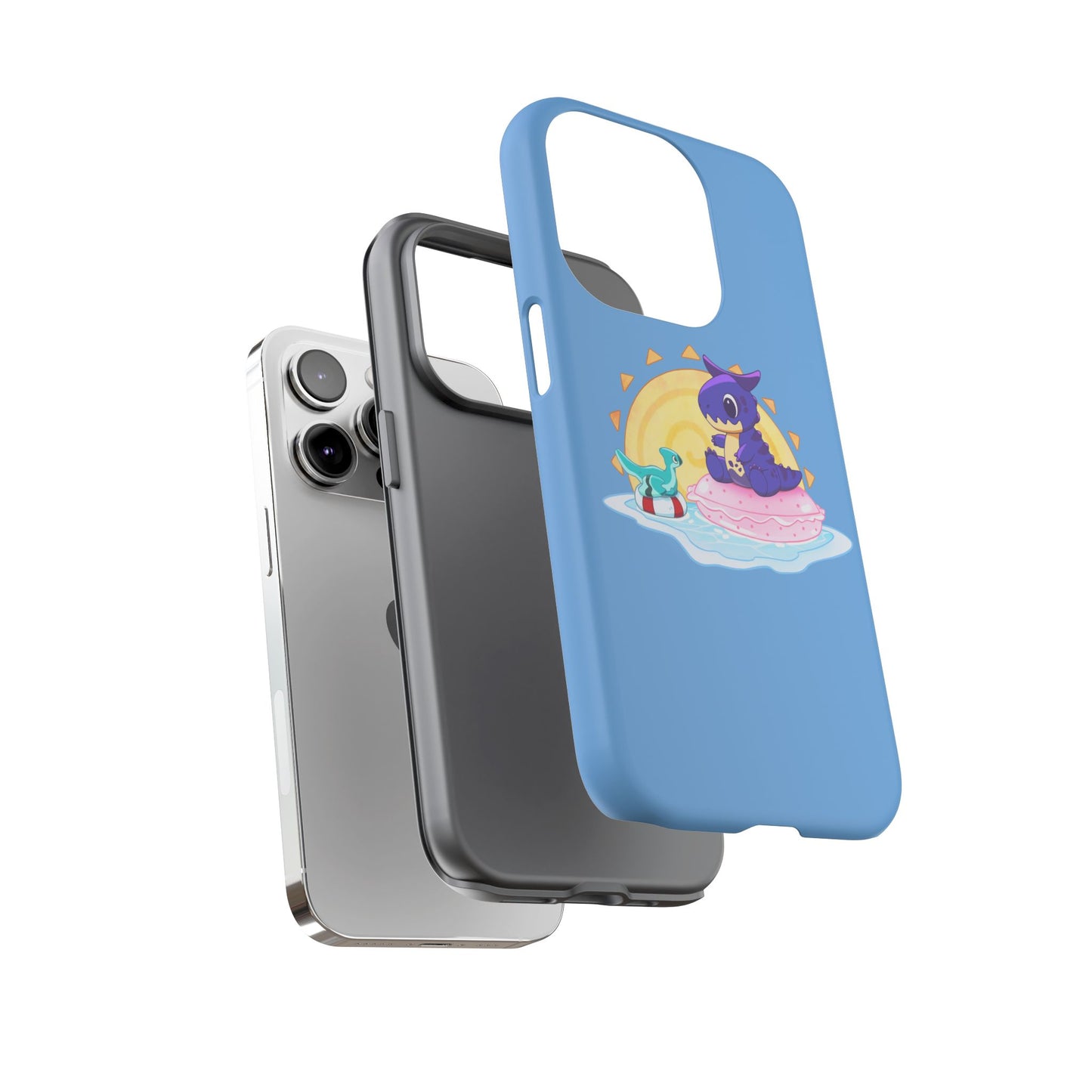 Limited Edition Carnotaurus with Archaeopteryx Sidekick Plushie Concept Art - Phone Case