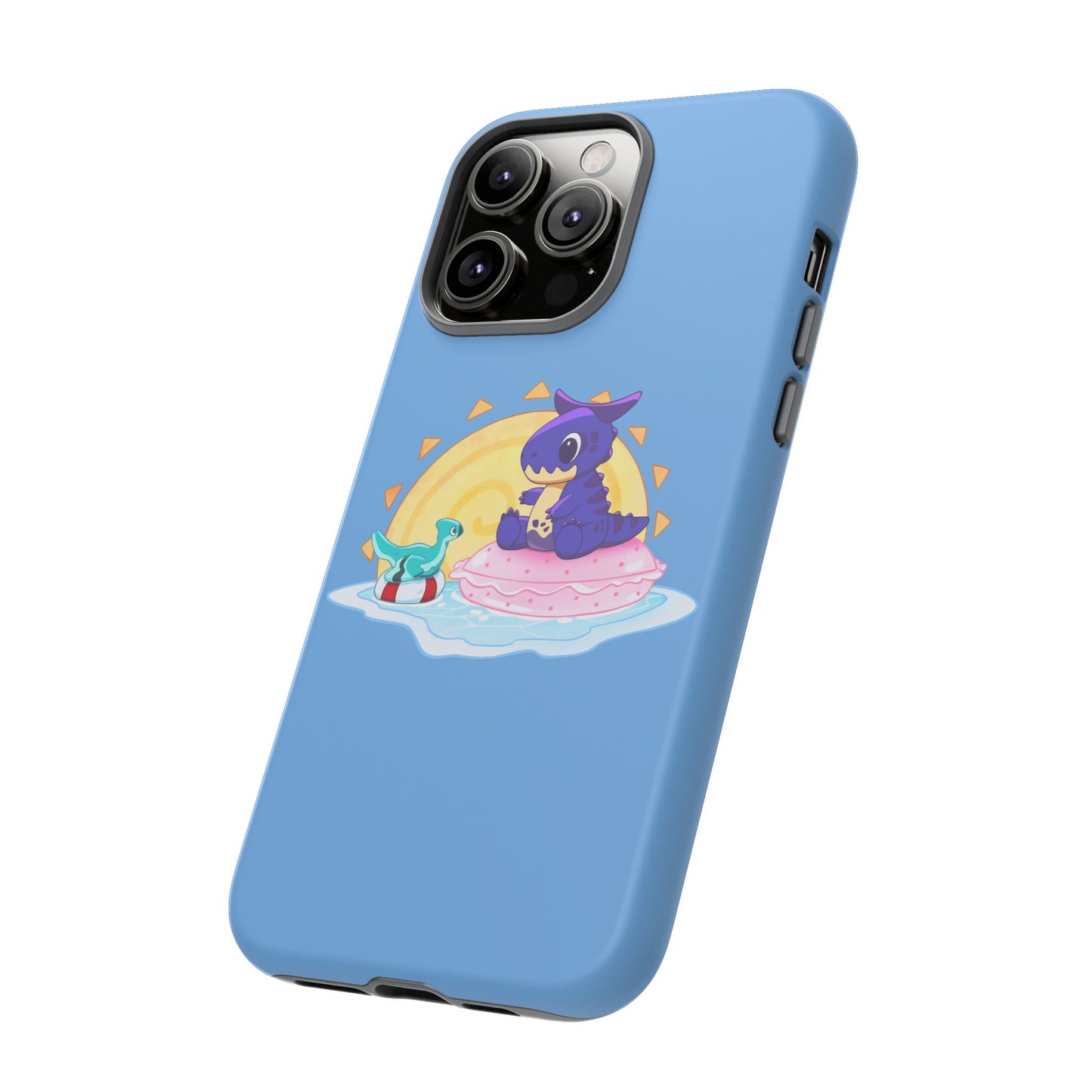 Limited Edition Carnotaurus with Archaeopteryx Sidekick Plushie Concept Art - Phone Case