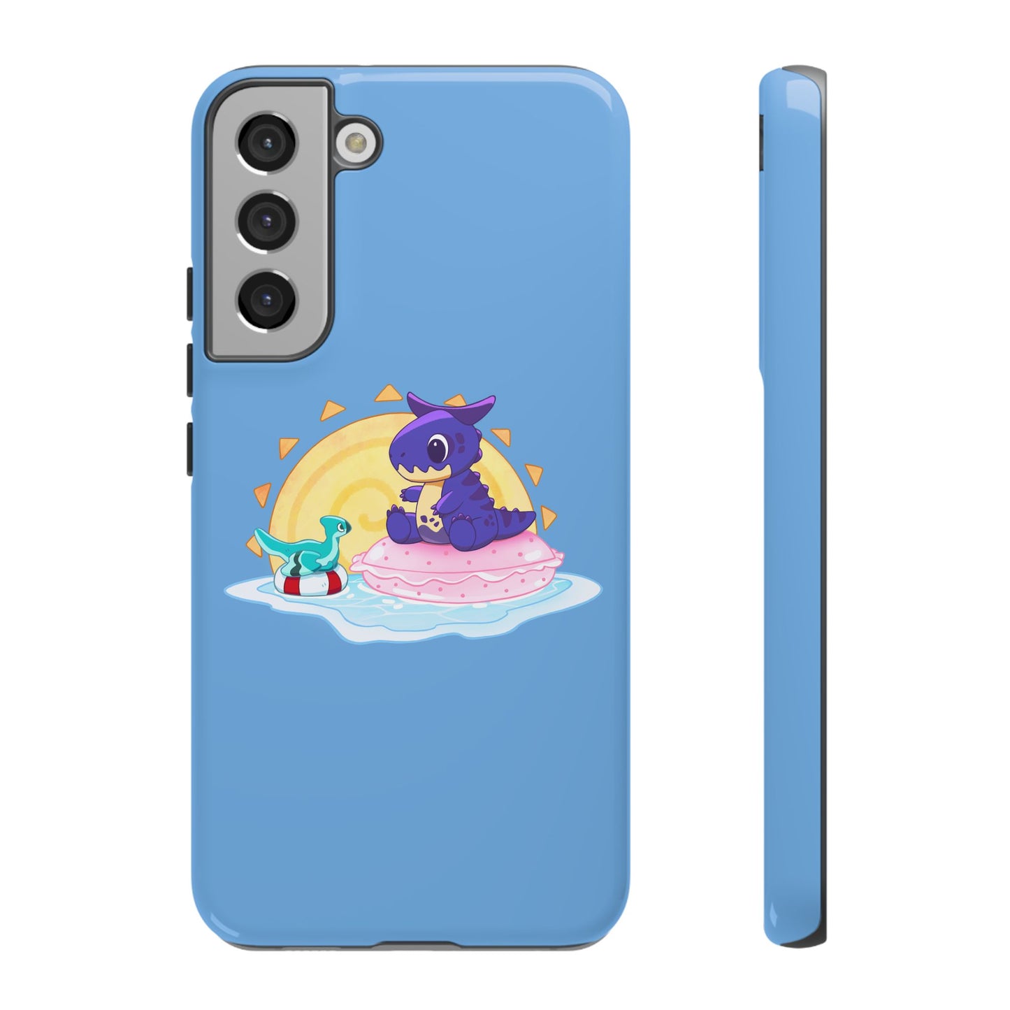 Limited Edition Carnotaurus with Archaeopteryx Sidekick Plushie Concept Art - Phone Case