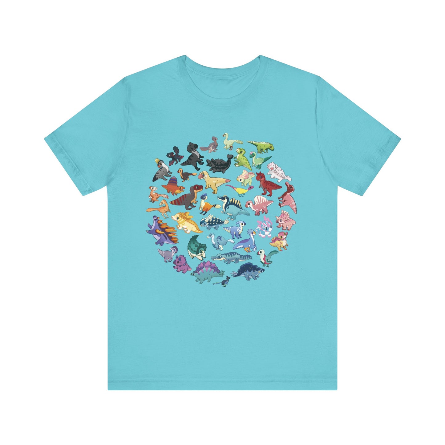Updated Rainbow of Dinos - Unisex Jersey Short Sleeve T-Shirt