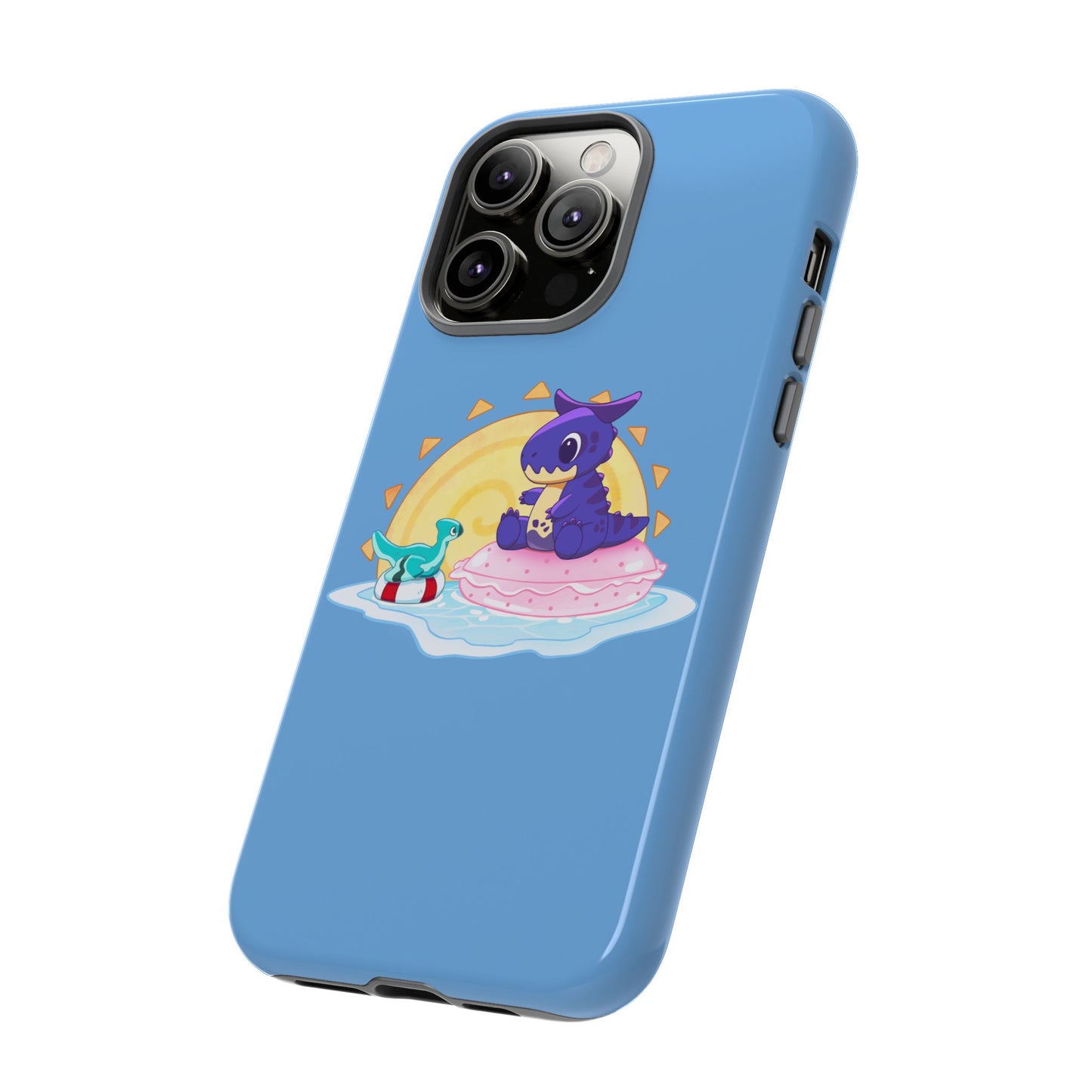 Limited Edition Carnotaurus with Archaeopteryx Sidekick Plushie Concept Art - Phone Case