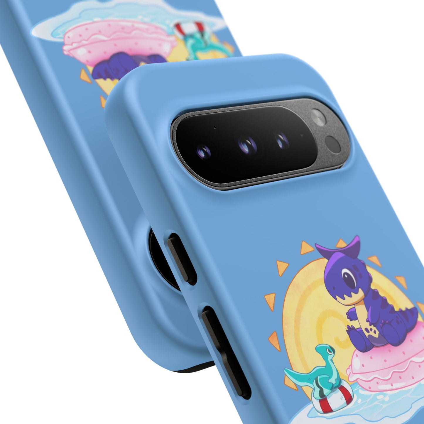 Limited Edition Carnotaurus with Archaeopteryx Sidekick Plushie Concept Art - Phone Case