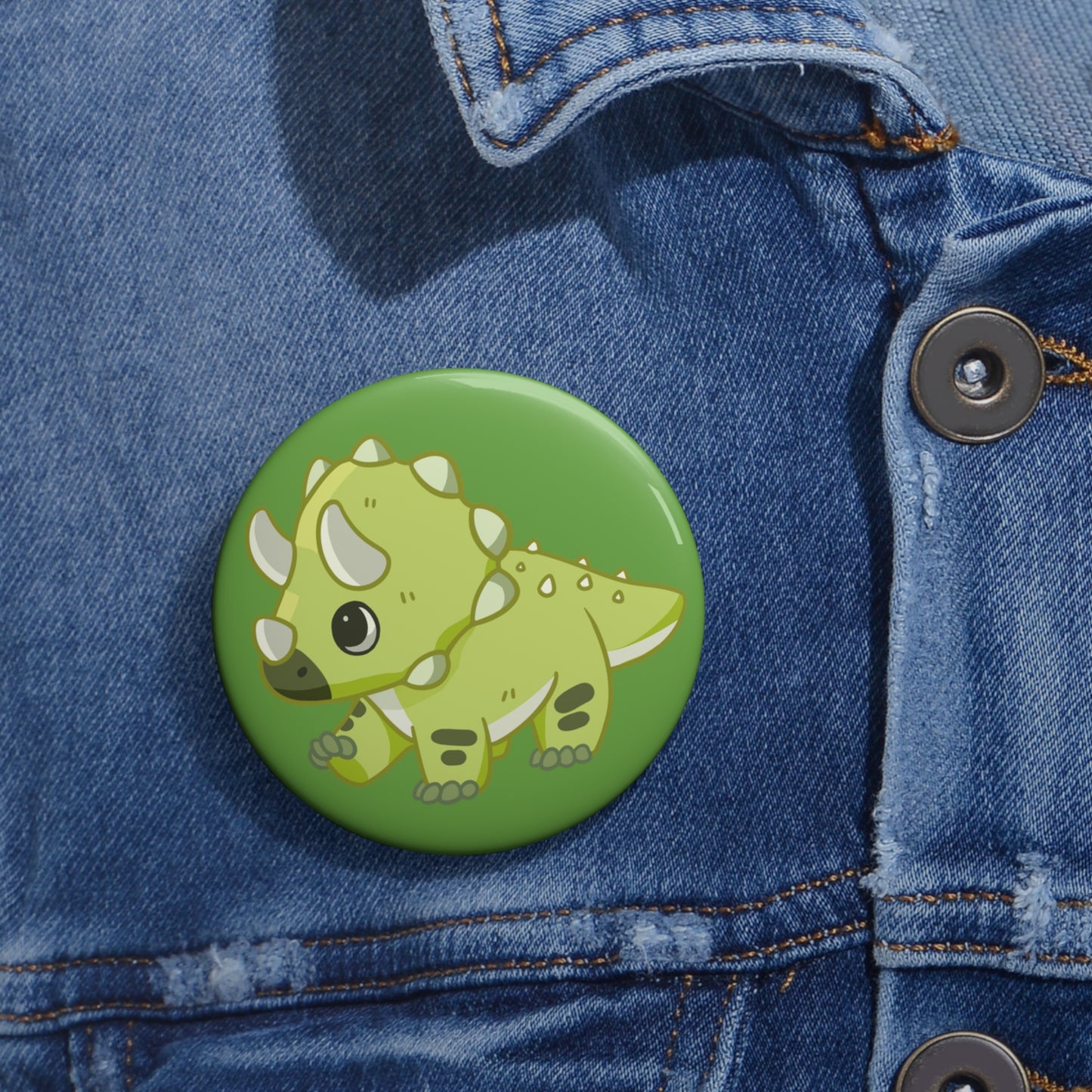 Triceratops Pin Badge