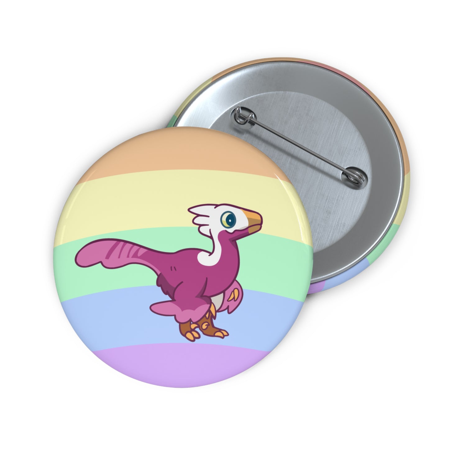 Lesbian Pride Troodon - Pin Badge