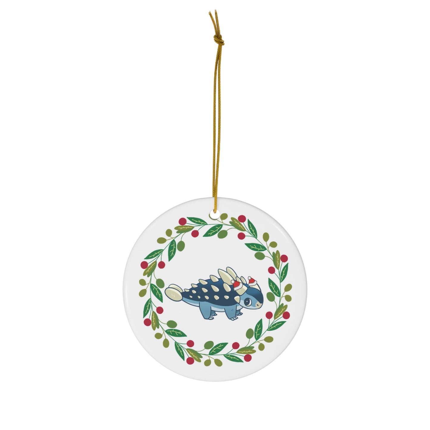 Holiday Euoplocephalus - Ceramic Ornament