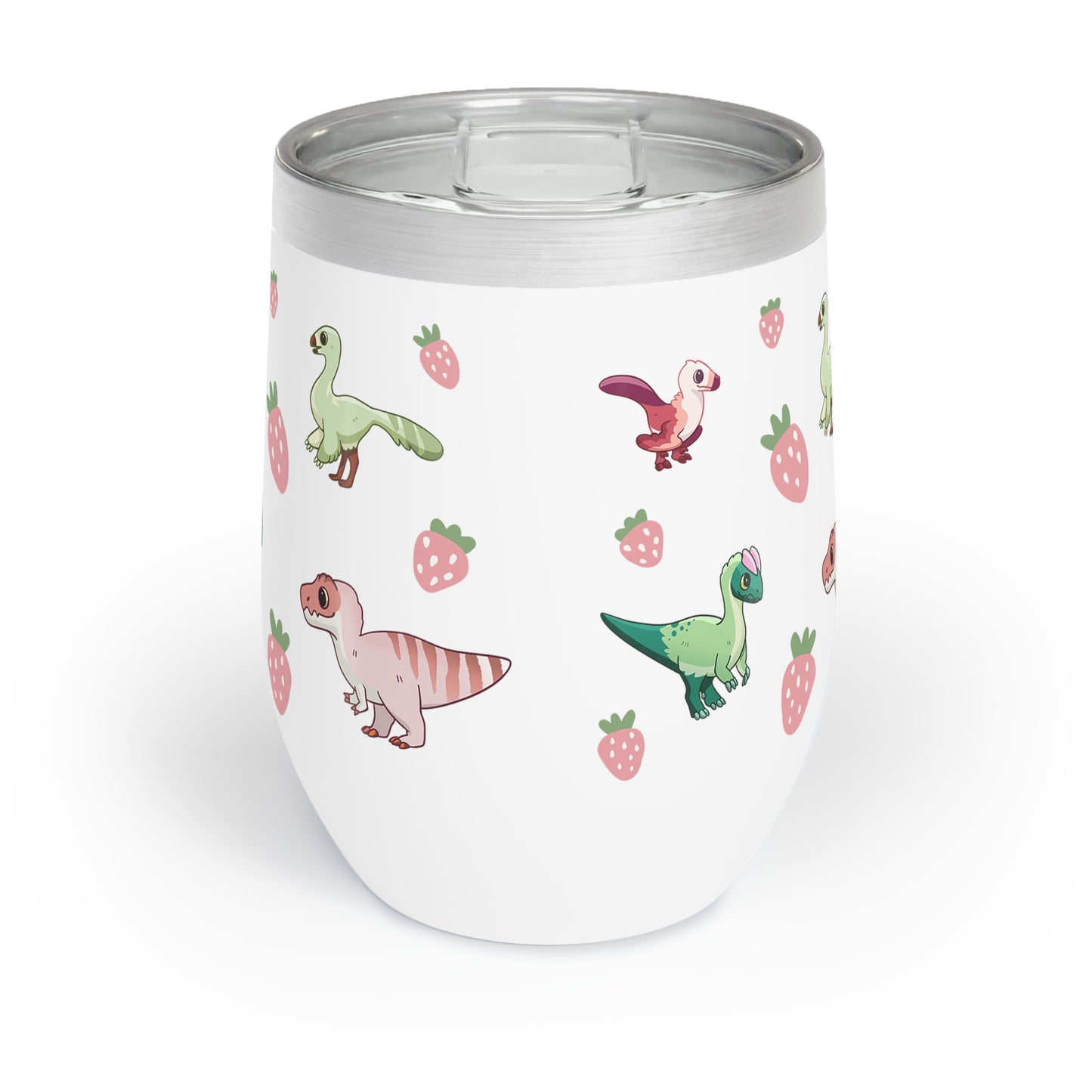 Strawberry Dinos - Chill Wine Tumbler