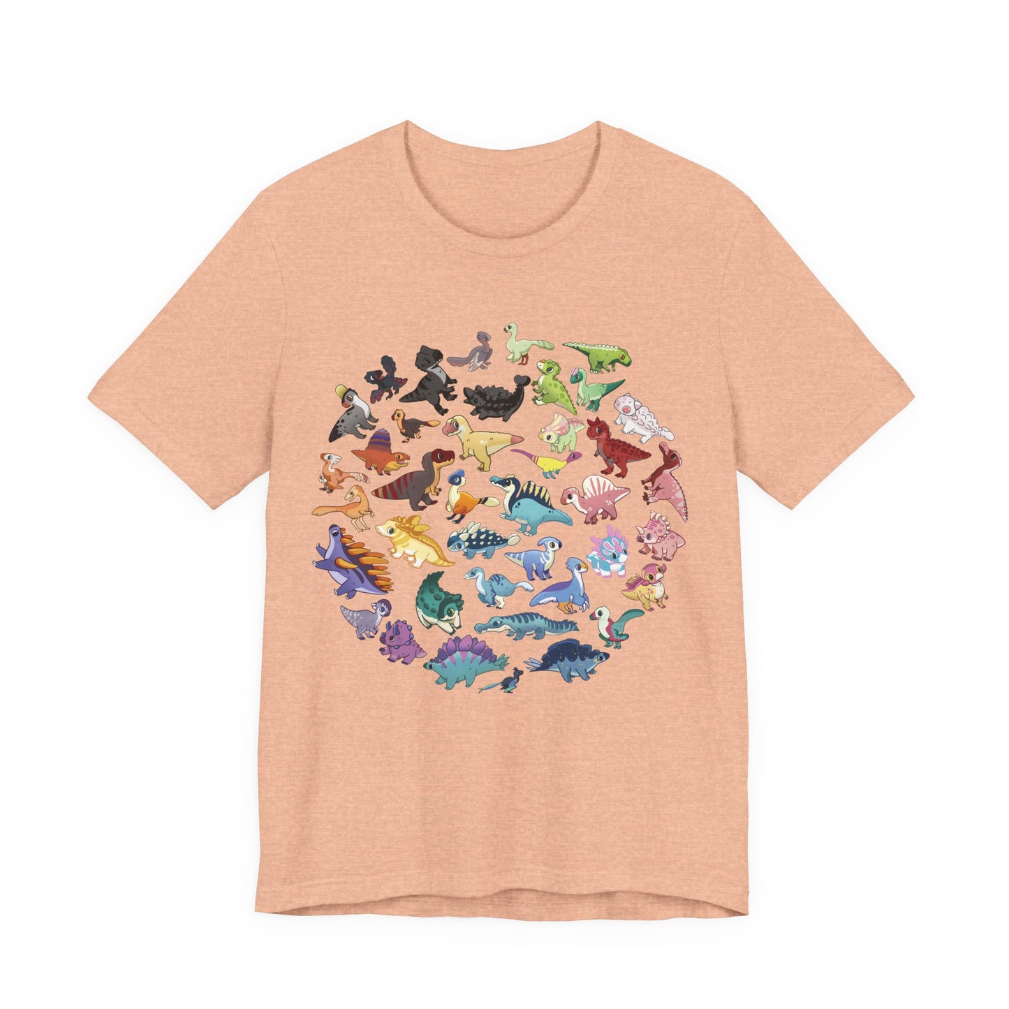 Updated Rainbow of Dinos - Unisex Jersey Short Sleeve T-Shirt