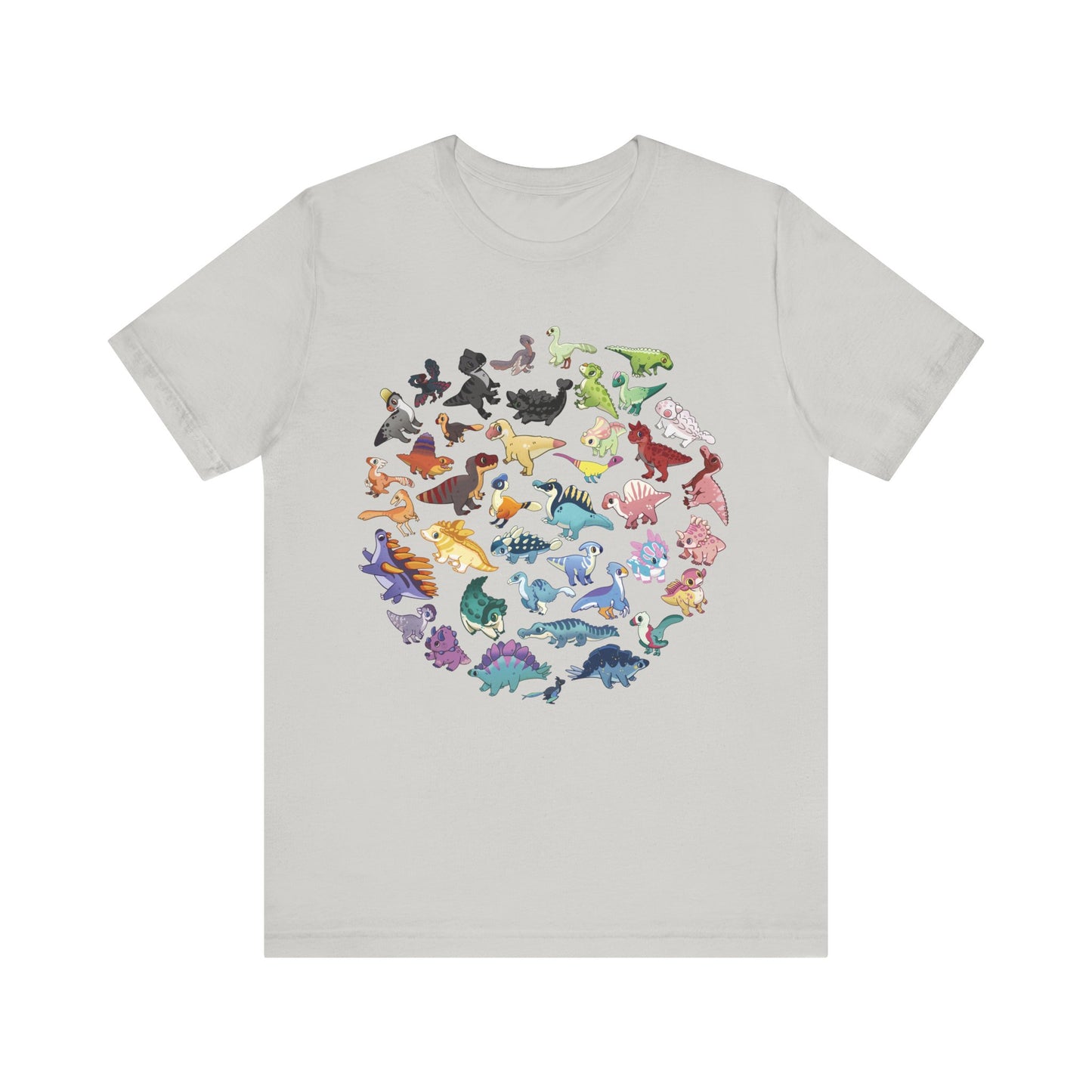 Updated Rainbow of Dinos - Unisex Jersey Short Sleeve T-Shirt