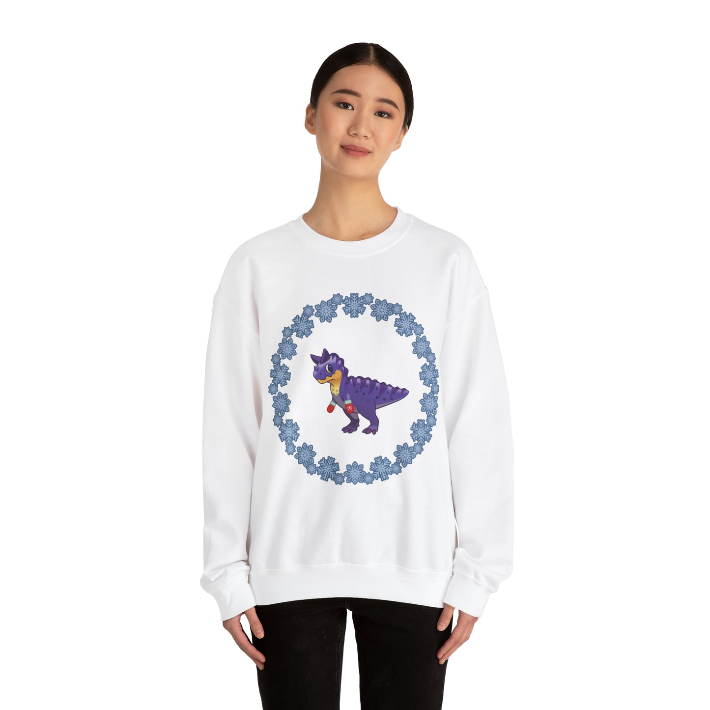 Snowflake Carnotaurus - Unisex Heavy Blend™ Crewneck Sweatshirt