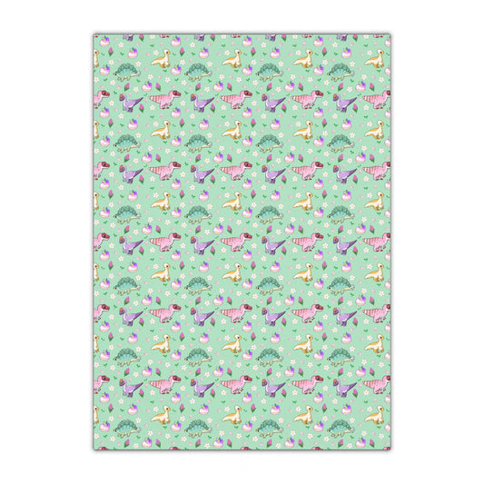 Spring Dinos Wrapping Paper