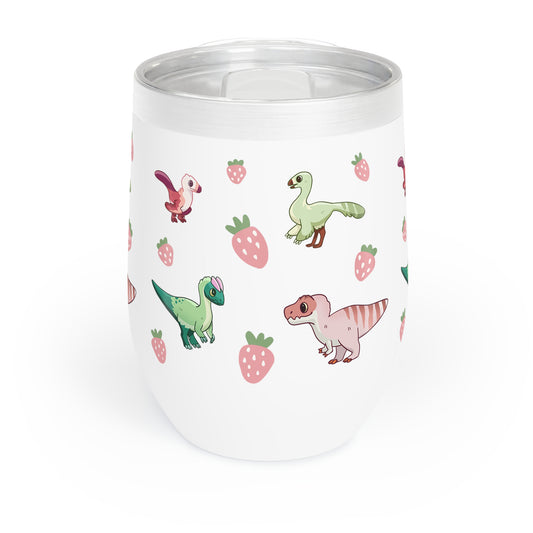 Strawberry Dinos - Chill Wine Tumbler