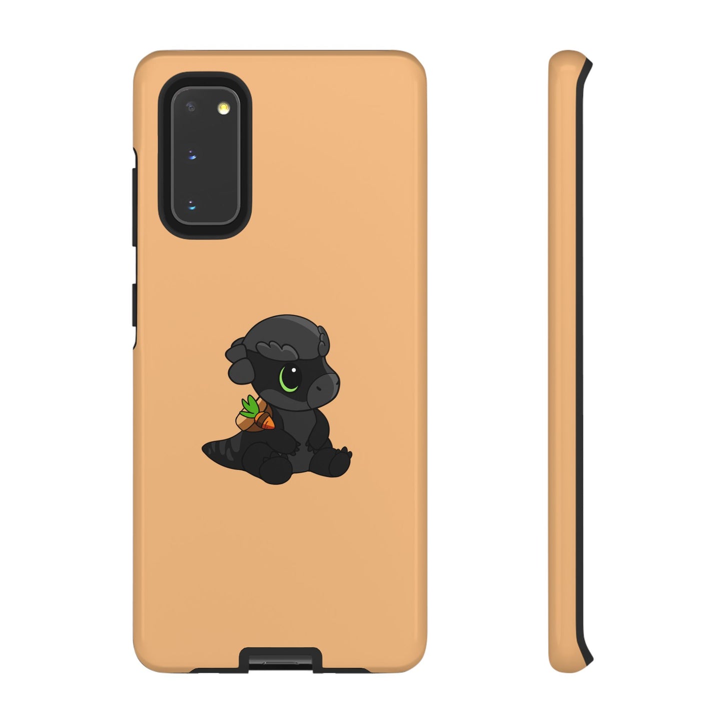 Limited Edition Bonk the Melanistic Pachycephalosaurus Plushie Art - Phone Case