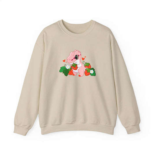 Limited Edition Strawberry Milkshake Tyrannosaurus Rex Plushie Concept Art - Sweatshirt (Australian Edition)