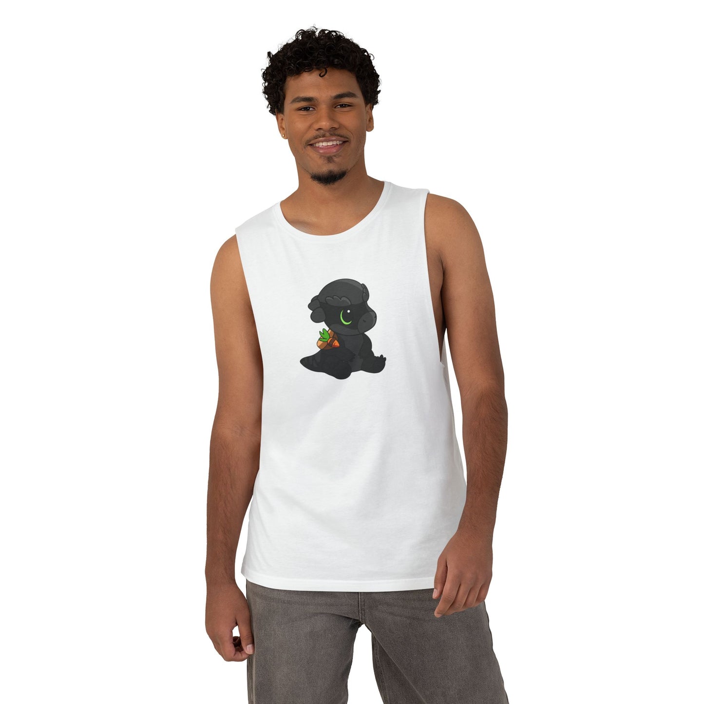 Limited Edition Bonk the Melanistic Pachycephalosaurus Plushie Art - Tank Top