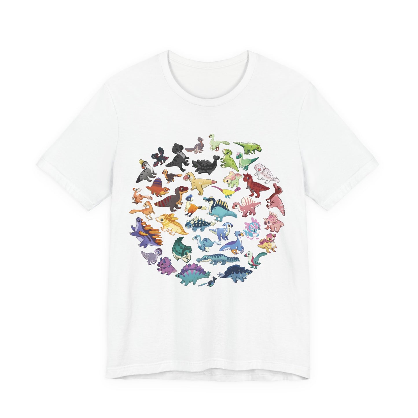Updated Rainbow of Dinos - Unisex Jersey Short Sleeve T-Shirt