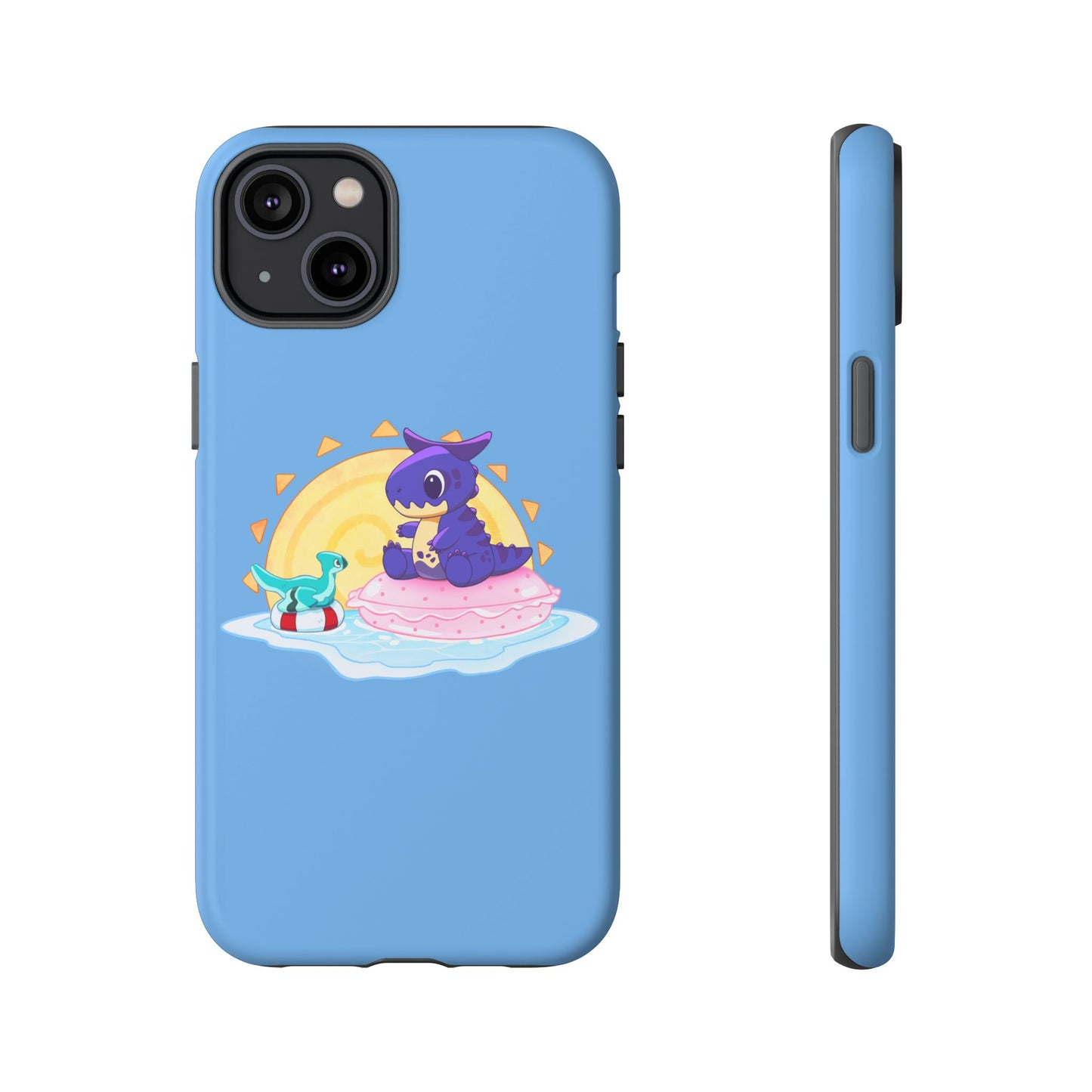 Limited Edition Carnotaurus with Archaeopteryx Sidekick Plushie Concept Art - Phone Case