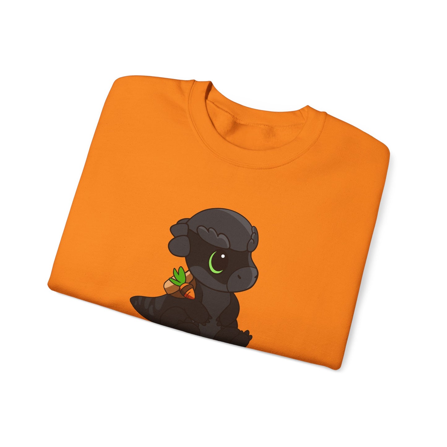 Limited Edition Bonk the Melanistic Pachycephalosaurus Plushie Art - Unisex Heavy Blend™ Crewneck Sweatshirt