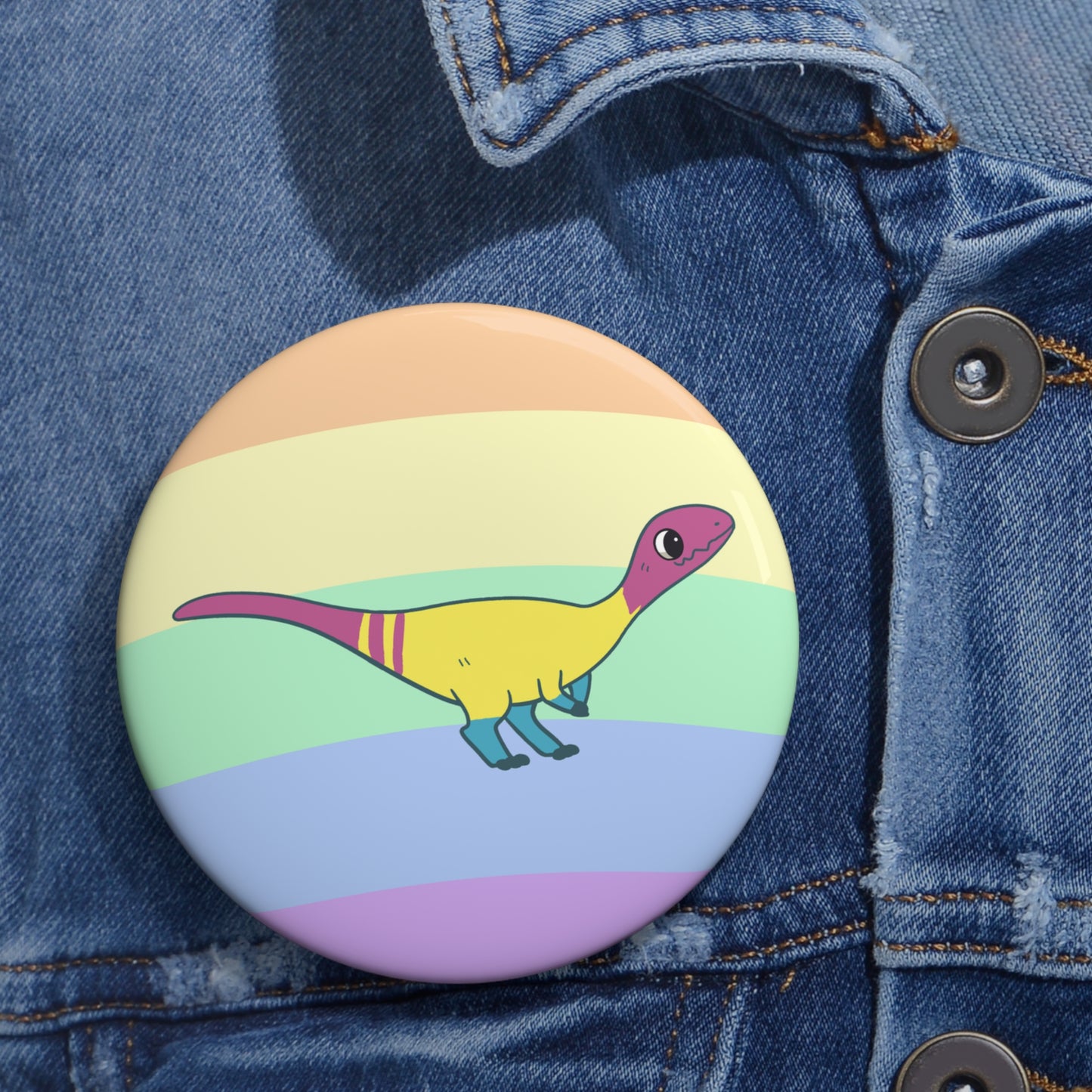 Pansexual Pride Coelophysis - Pin Badge