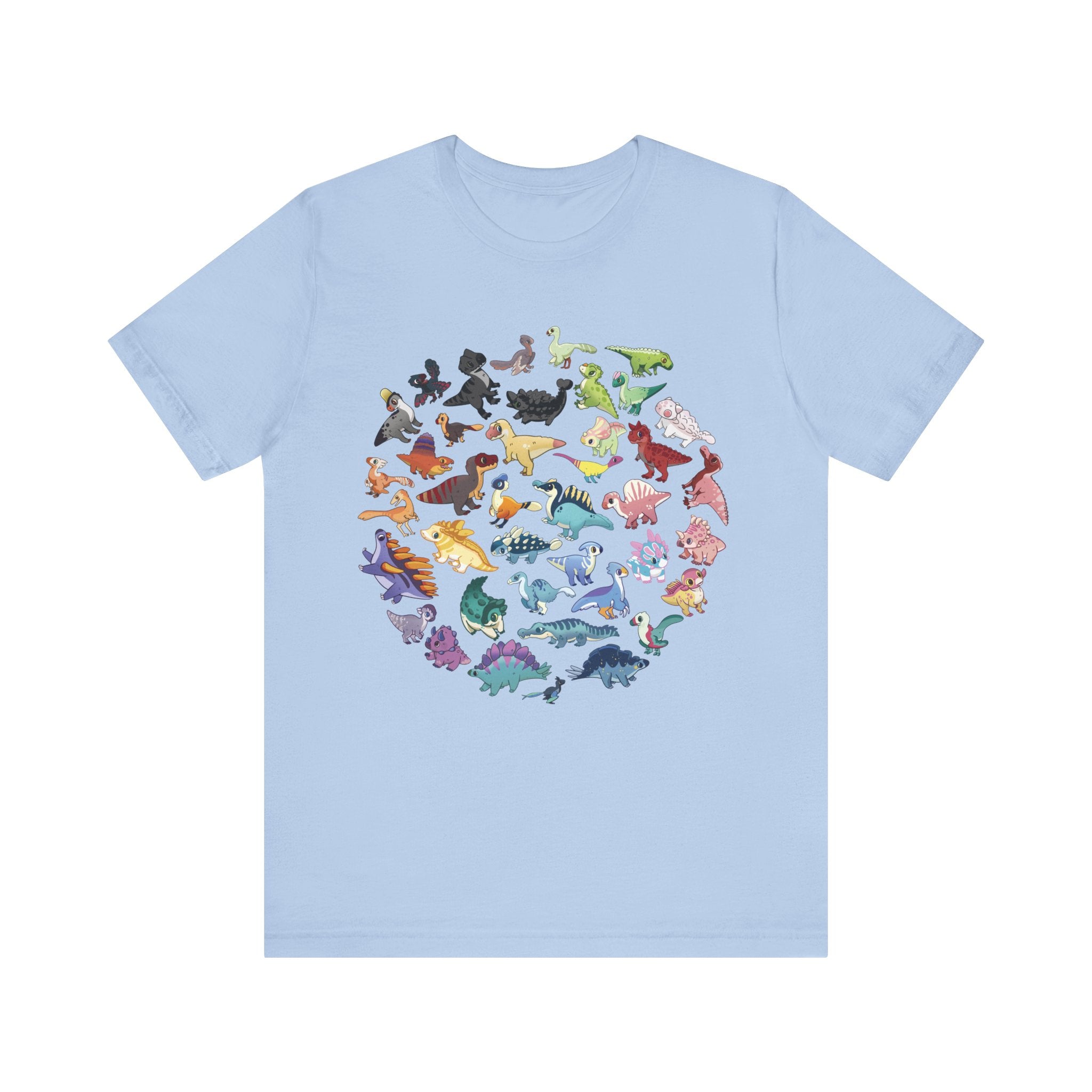 Updated Rainbow of Dinos - Unisex Jersey Short Sleeve T-Shirt