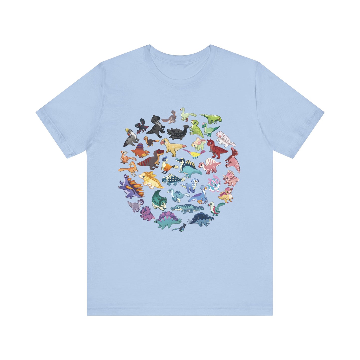 Updated Rainbow of Dinos - Unisex Jersey Short Sleeve T-Shirt