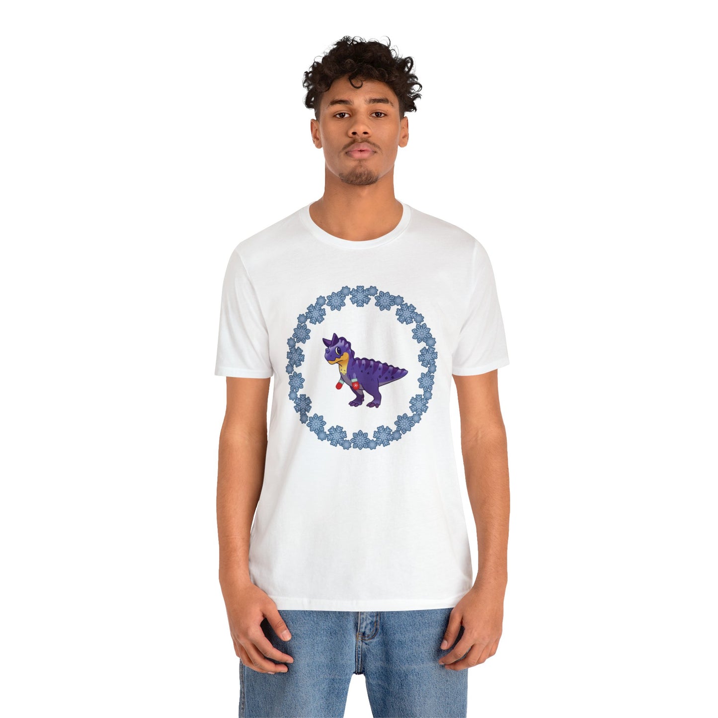 Snowflake Carnotaurus - Unisex Jersey Short Sleeve Tee