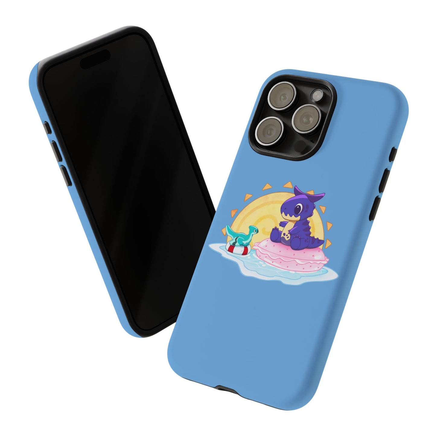 Limited Edition Carnotaurus with Archaeopteryx Sidekick Plushie Concept Art - Phone Case