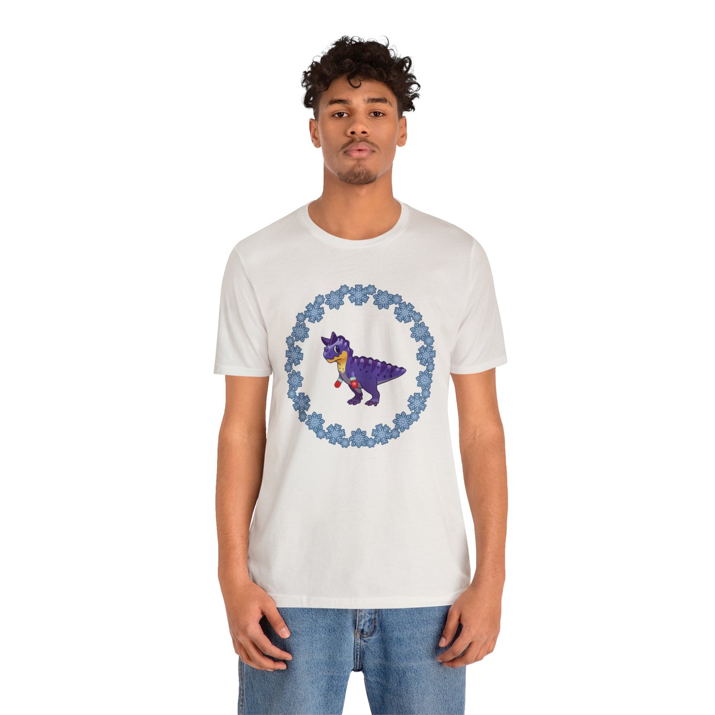 Snowflake Carnotaurus - Unisex Jersey Short Sleeve Tee