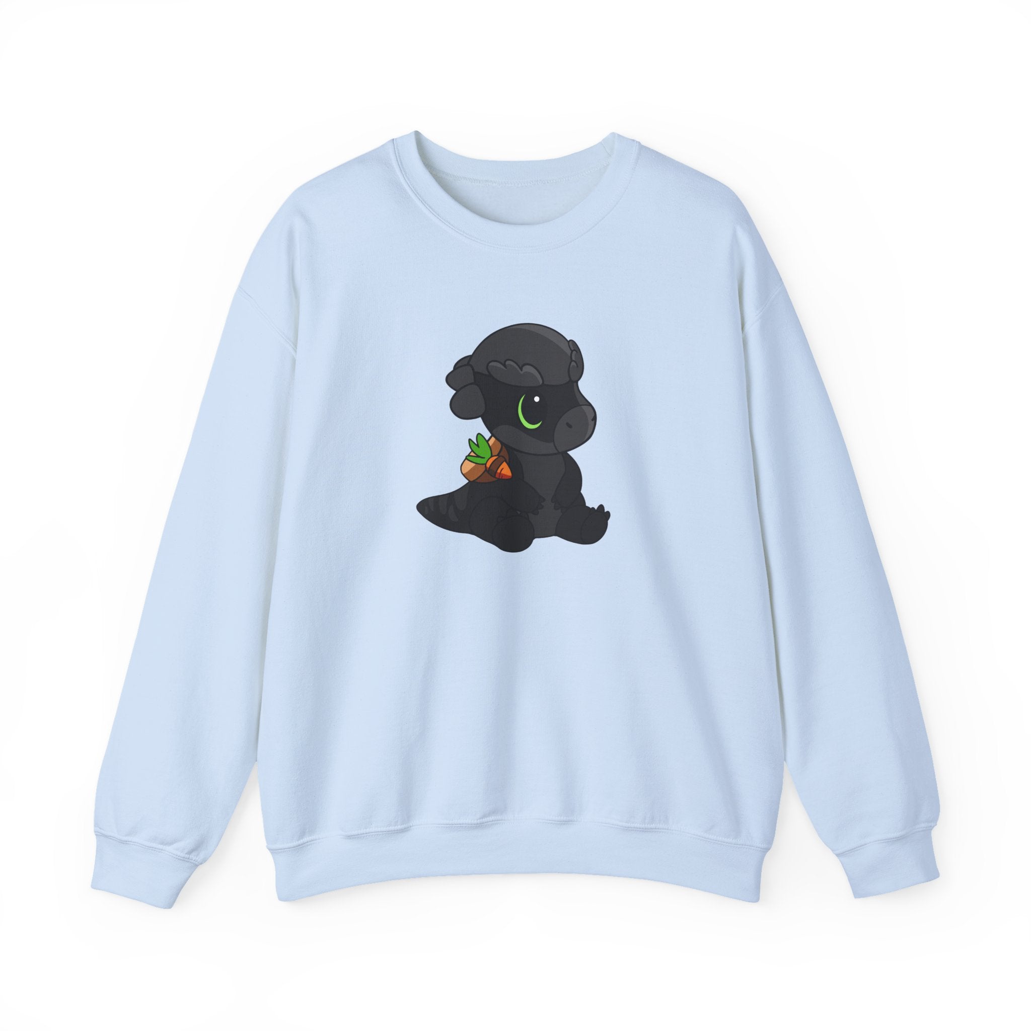 Limited Edition Bonk the Melanistic Pachycephalosaurus Plushie Art - Unisex Heavy Blend™ Crewneck Sweatshirt
