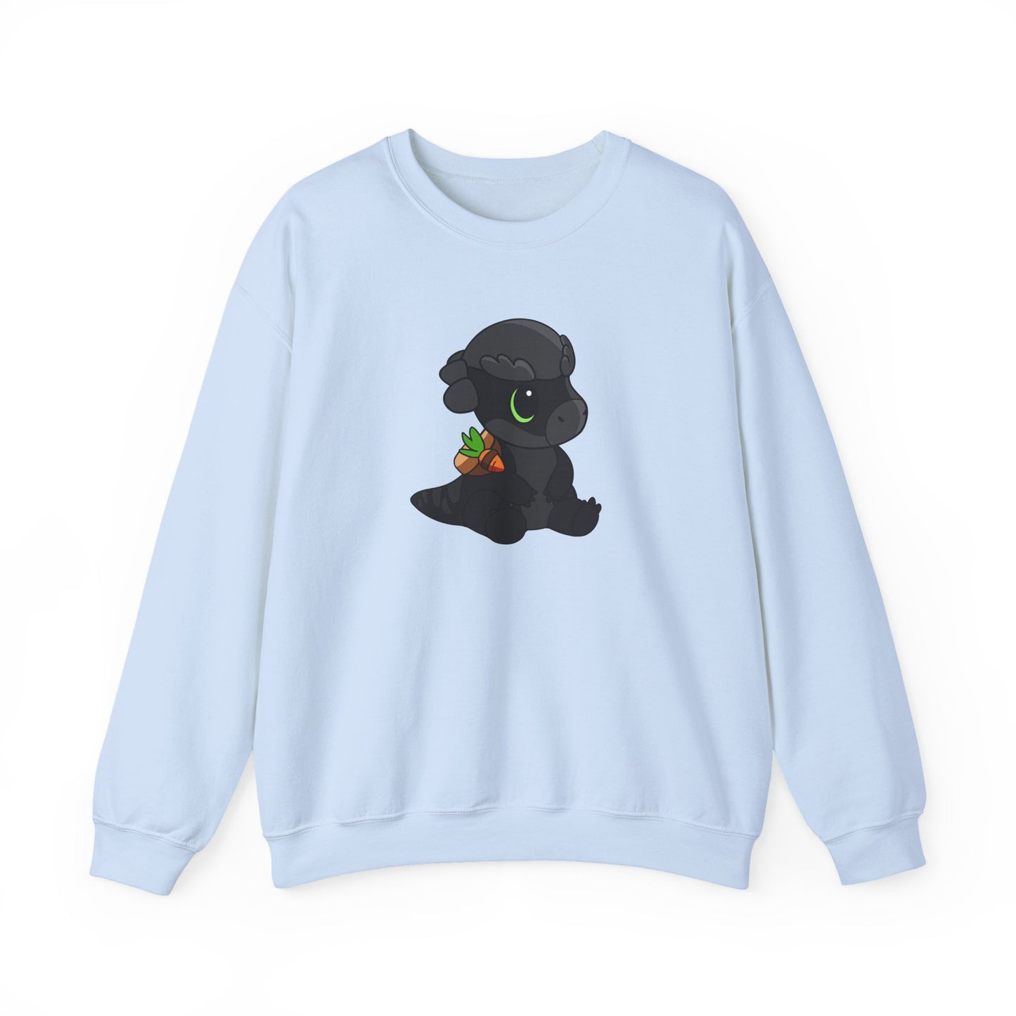 Limited Edition Bonk the Melanistic Pachycephalosaurus Plushie Art - Unisex Heavy Blend™ Crewneck Sweatshirt