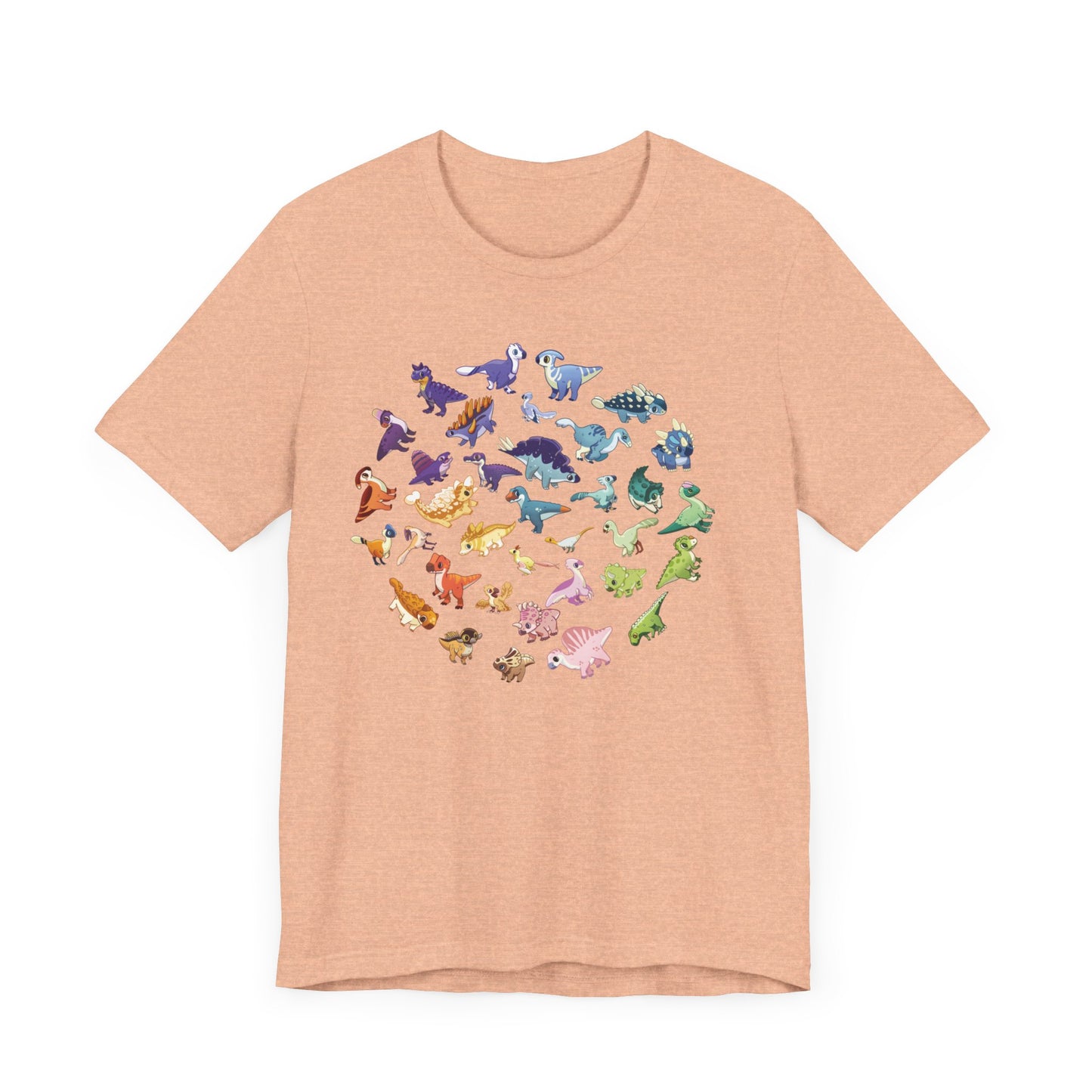 Rainbow of Dinos - Unisex Jersey Short Sleeve T-Shirt