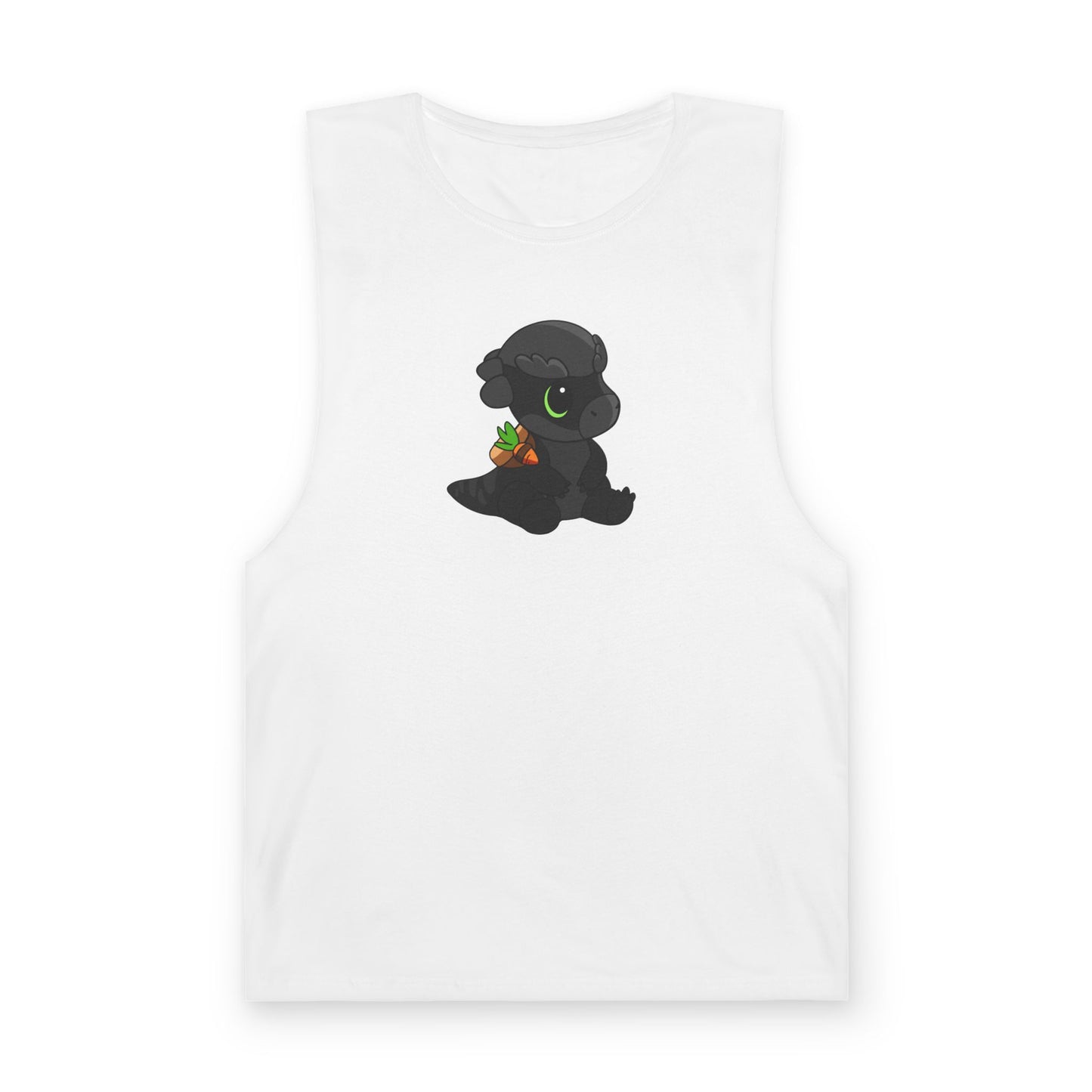 Limited Edition Bonk the Melanistic Pachycephalosaurus Plushie Art - Tank Top
