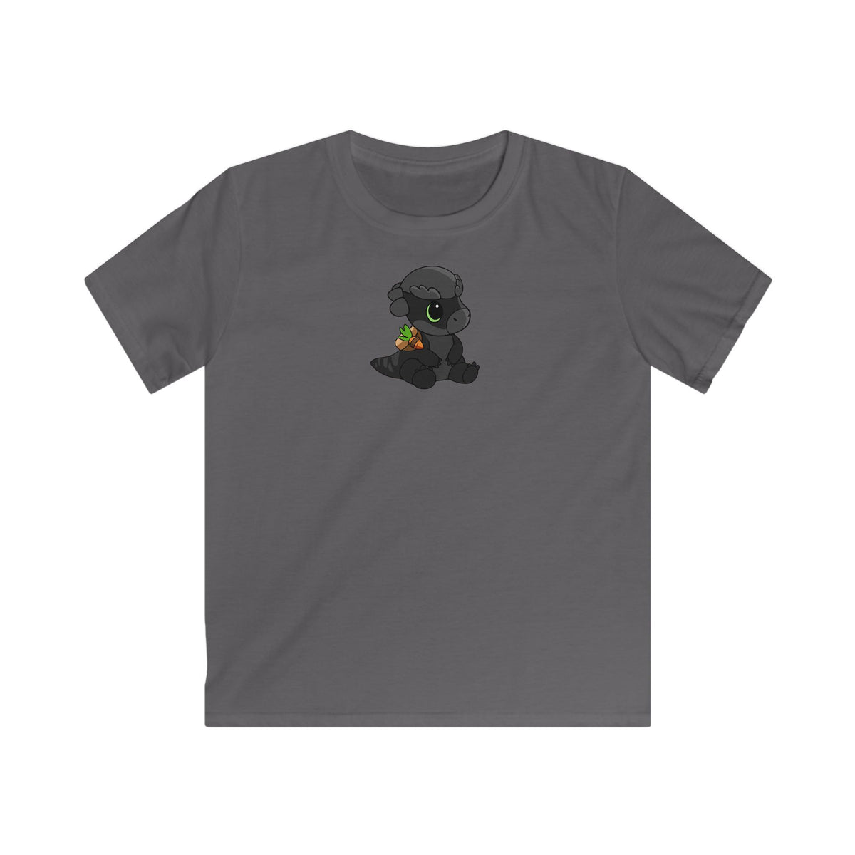 Limited Edition Bonk the Melanistic Pachycephalosaurus Plushie Art - Kids Tee