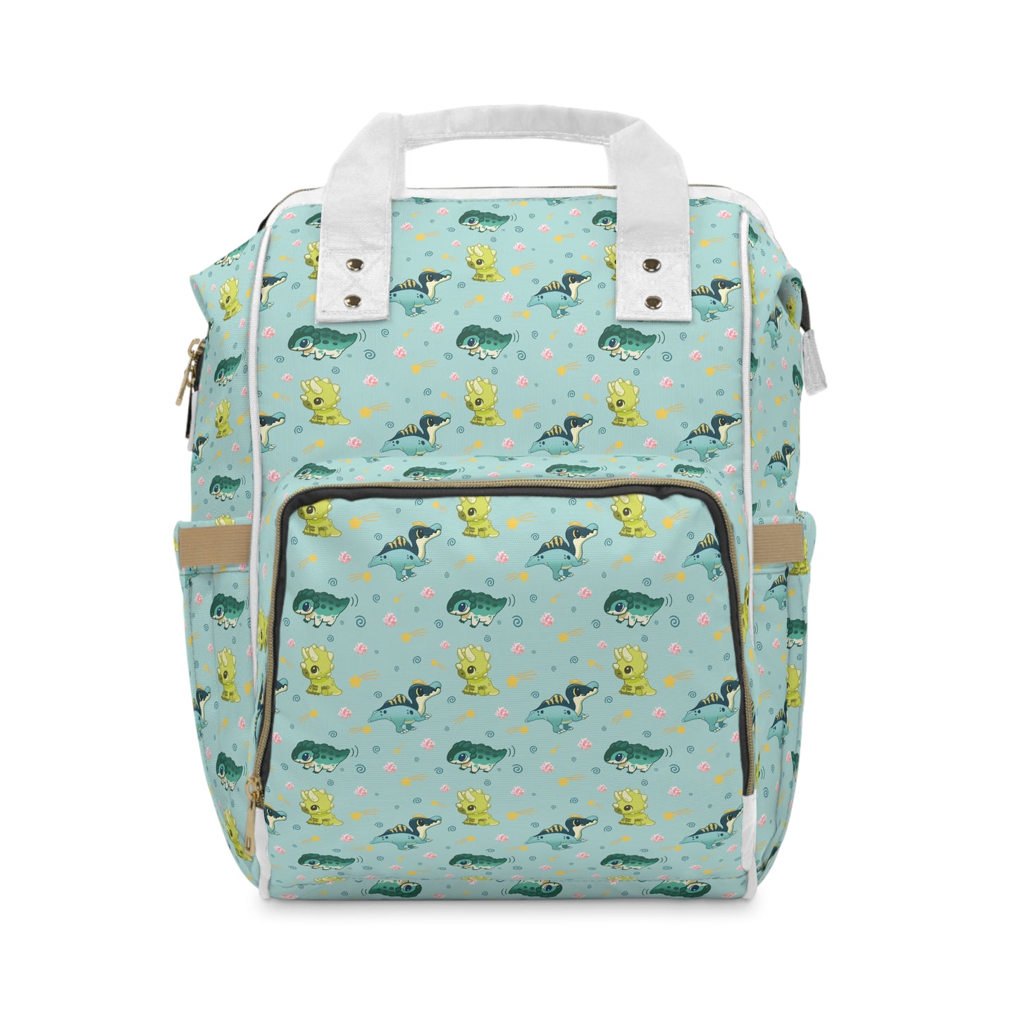 Baby Dino Diaper Backpack - Spinosaurus, Scelidosaurus & Triceratops