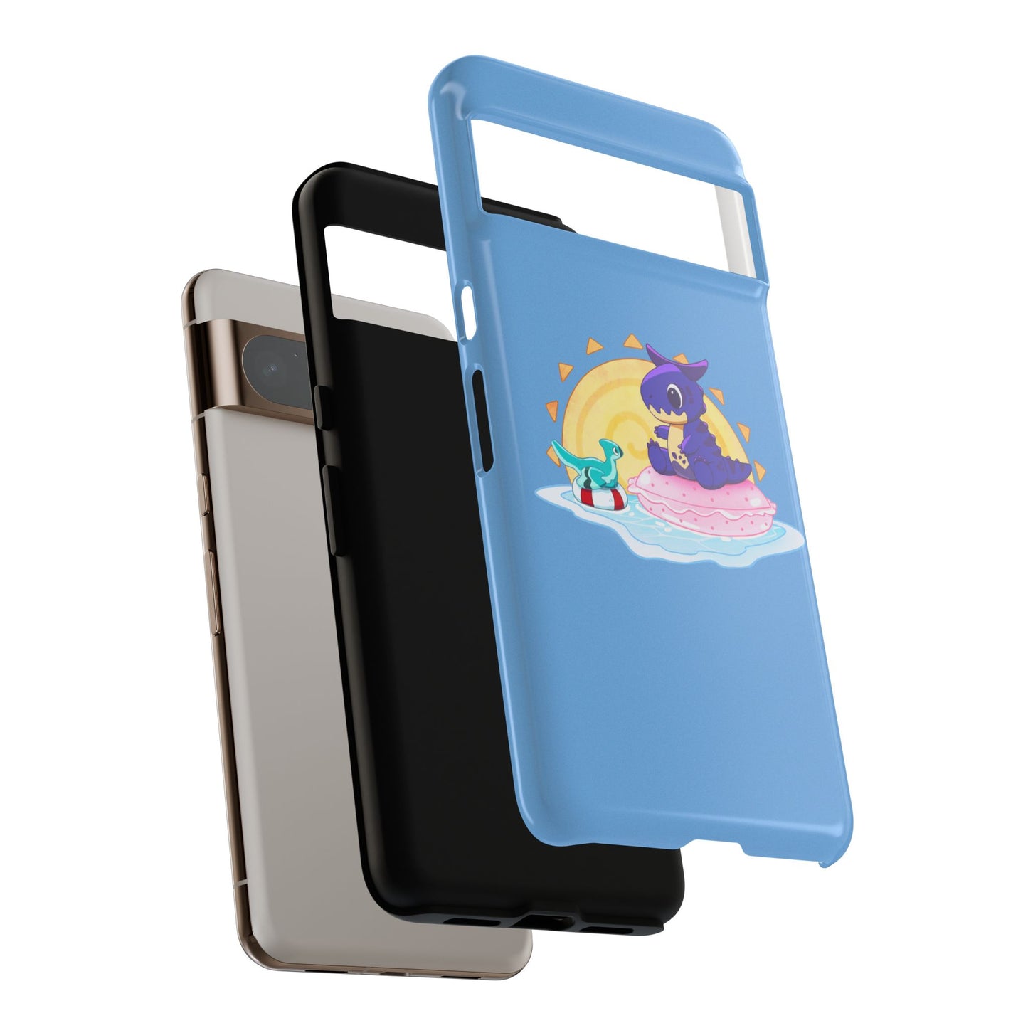 Limited Edition Carnotaurus with Archaeopteryx Sidekick Plushie Concept Art - Phone Case