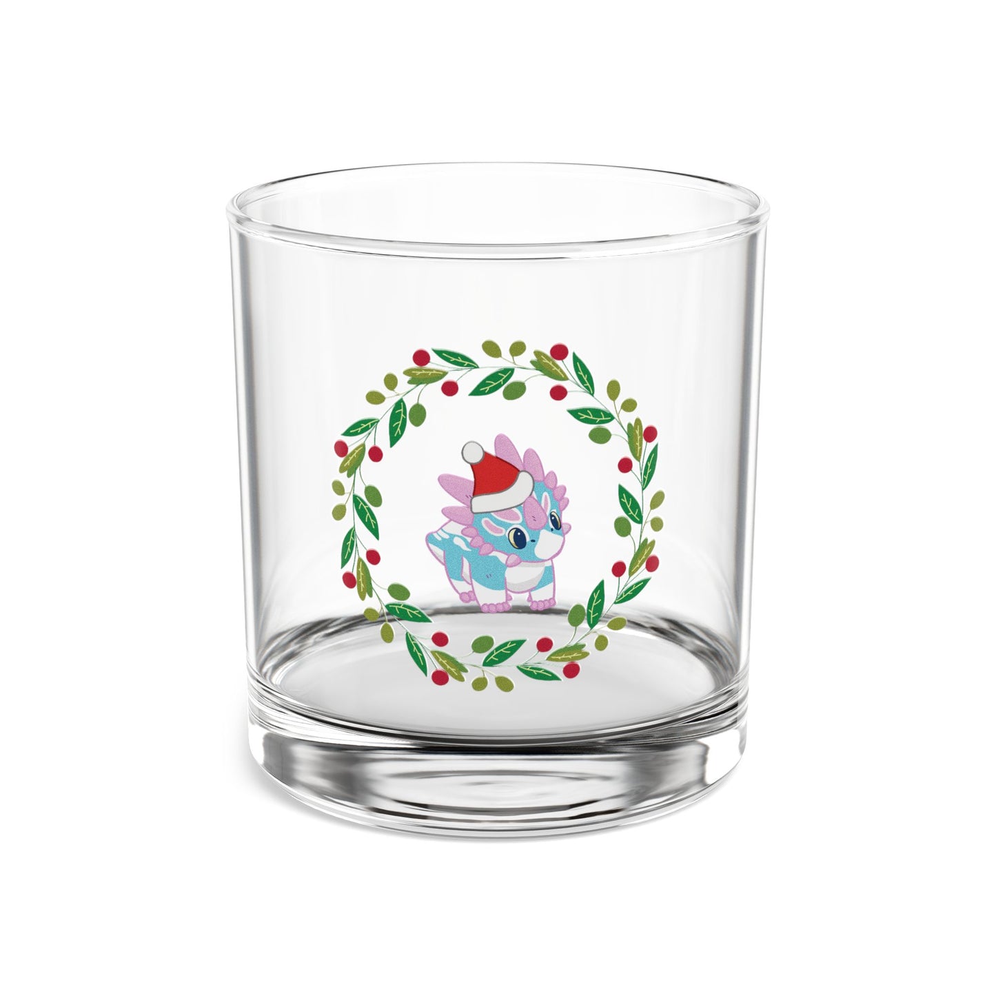 Holiday Retro Collectible Glass - Trans Pride Styracosaurus