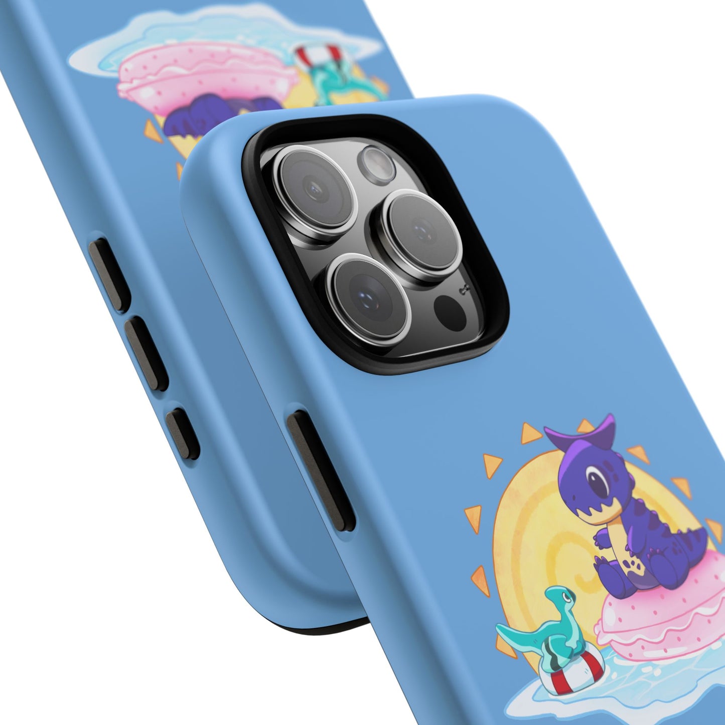 Limited Edition Carnotaurus with Archaeopteryx Sidekick Plushie Concept Art - Phone Case