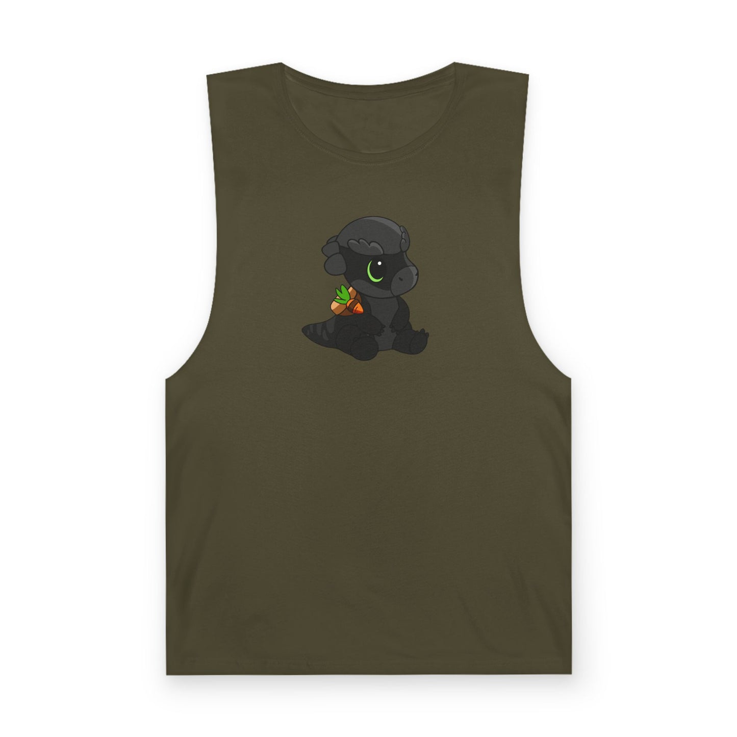 Limited Edition Bonk the Melanistic Pachycephalosaurus Plushie Art - Tank Top